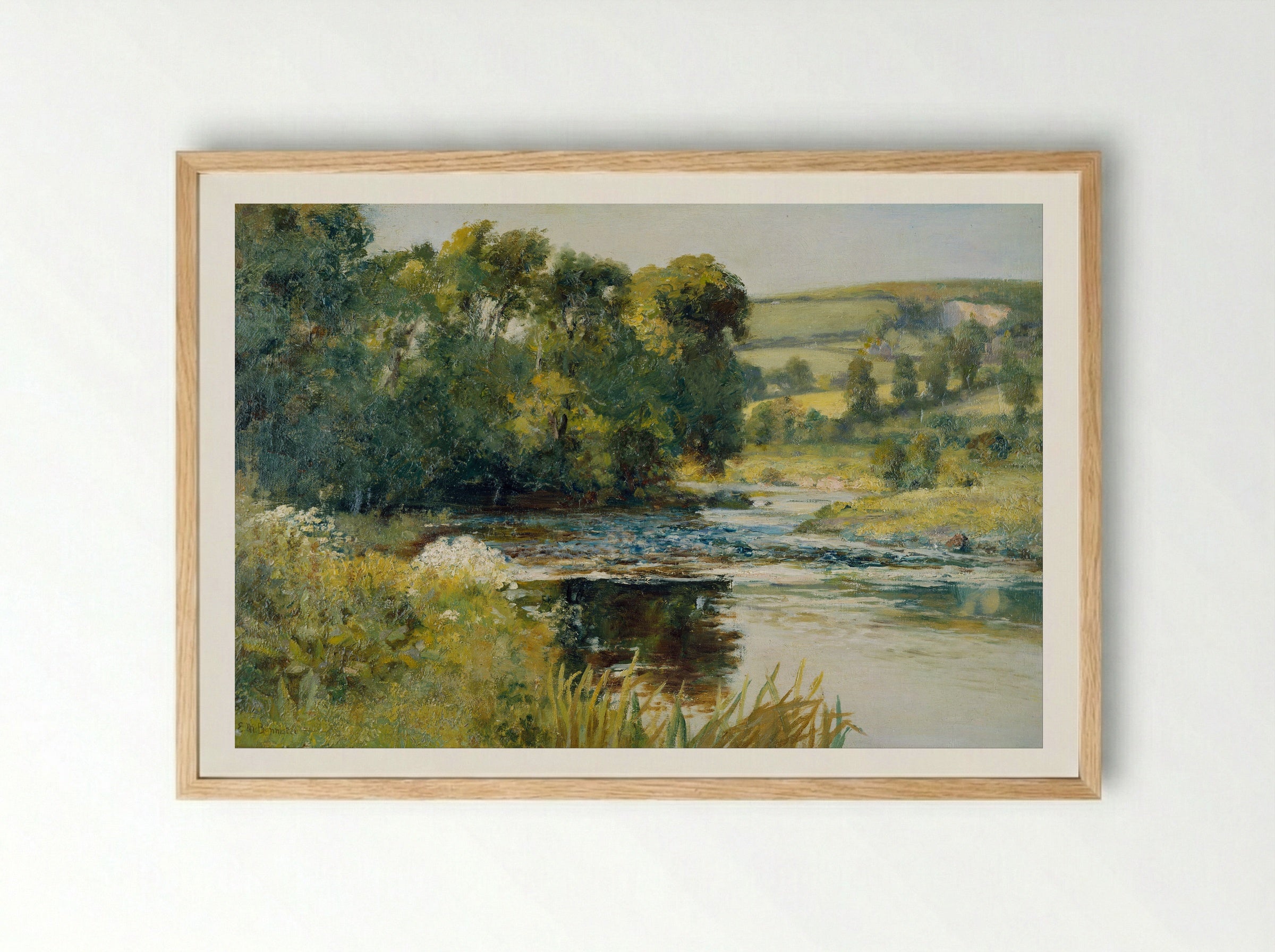 Streamside - Edward Mitchell Bannister - Framed Print Wood