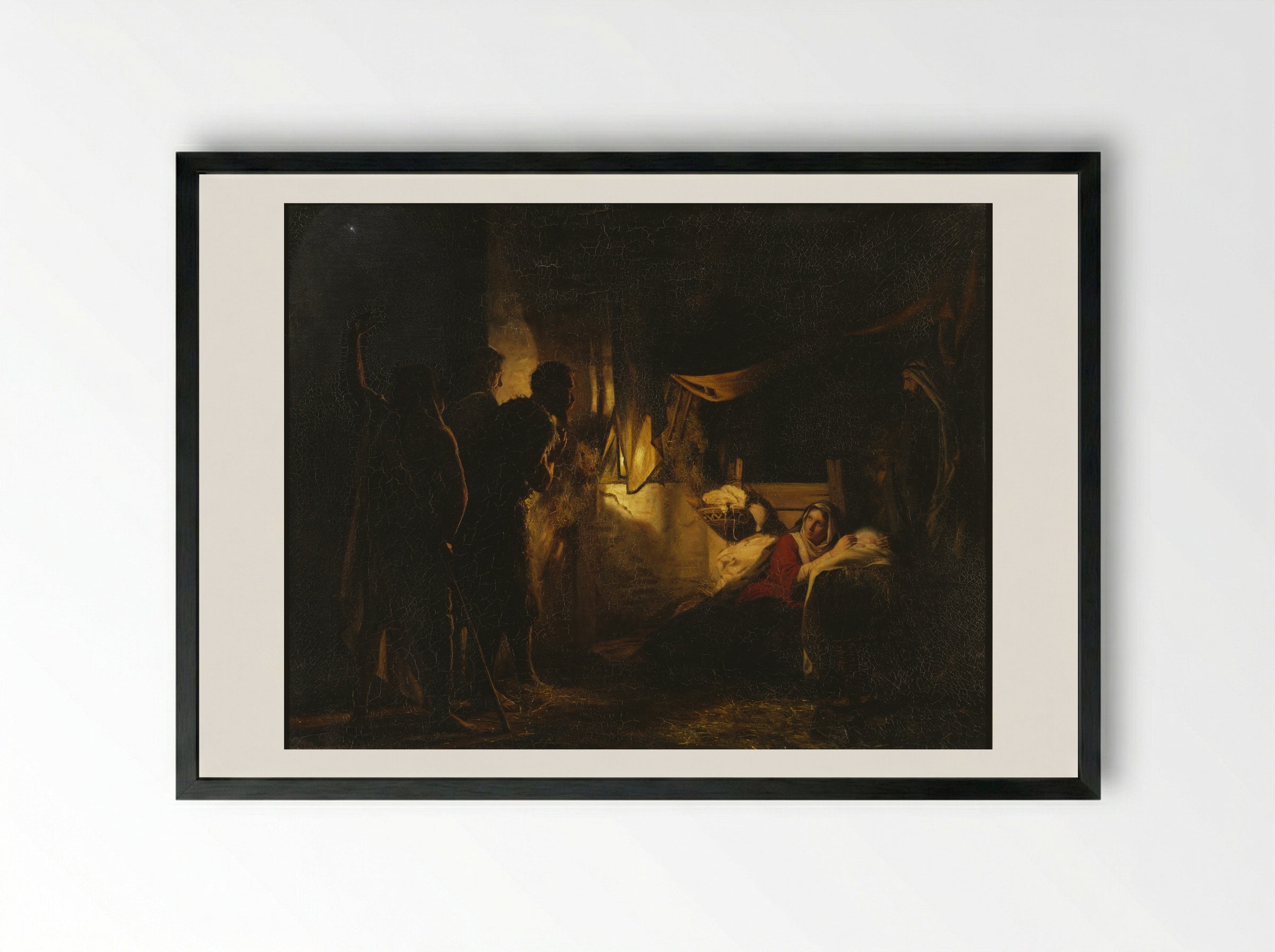 The Nativity - Carl Bloch - Framed Print Black