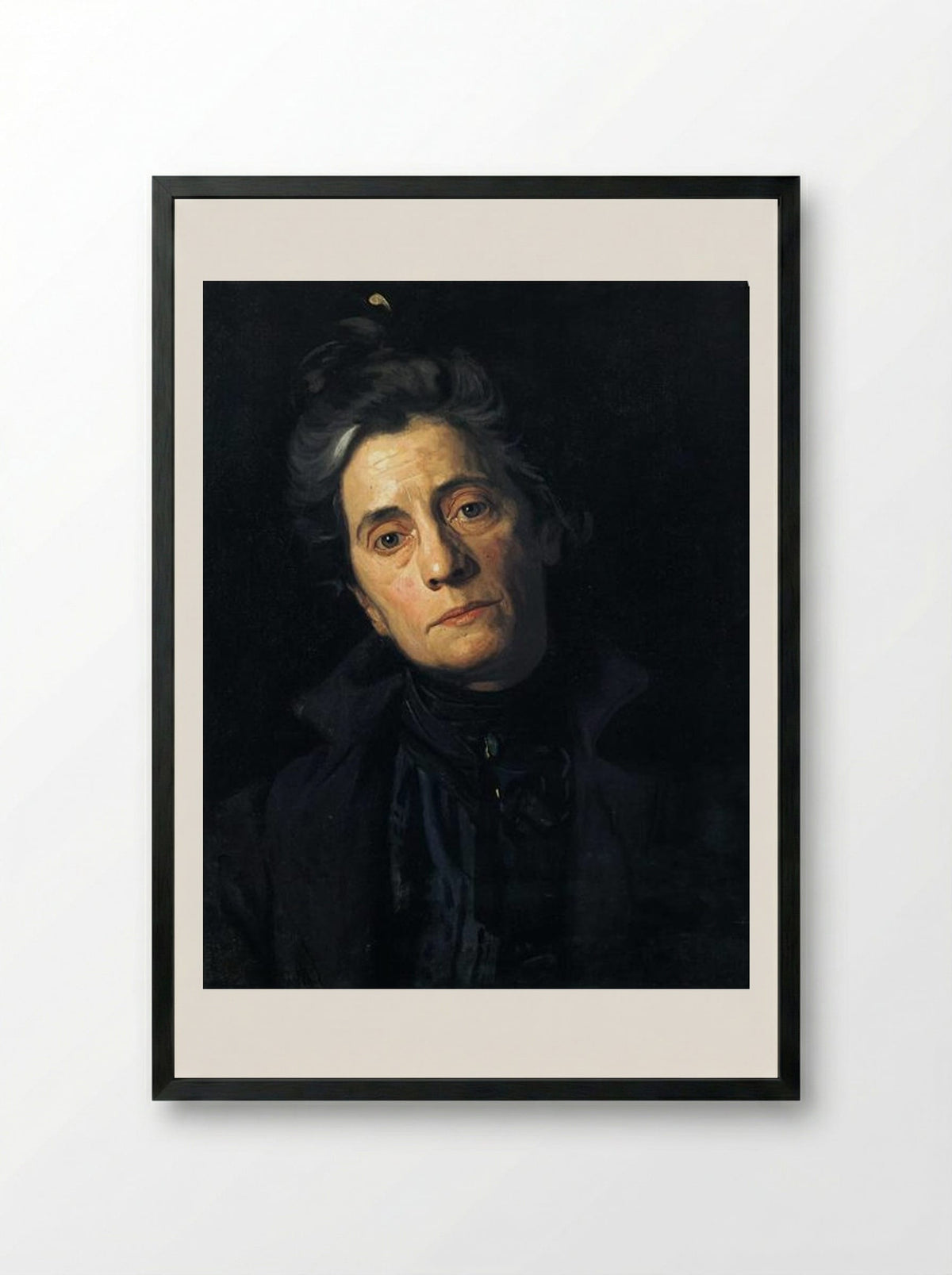Portrait of Susan MacDowell Eakins - Thomas Eakins - Framed Print Black