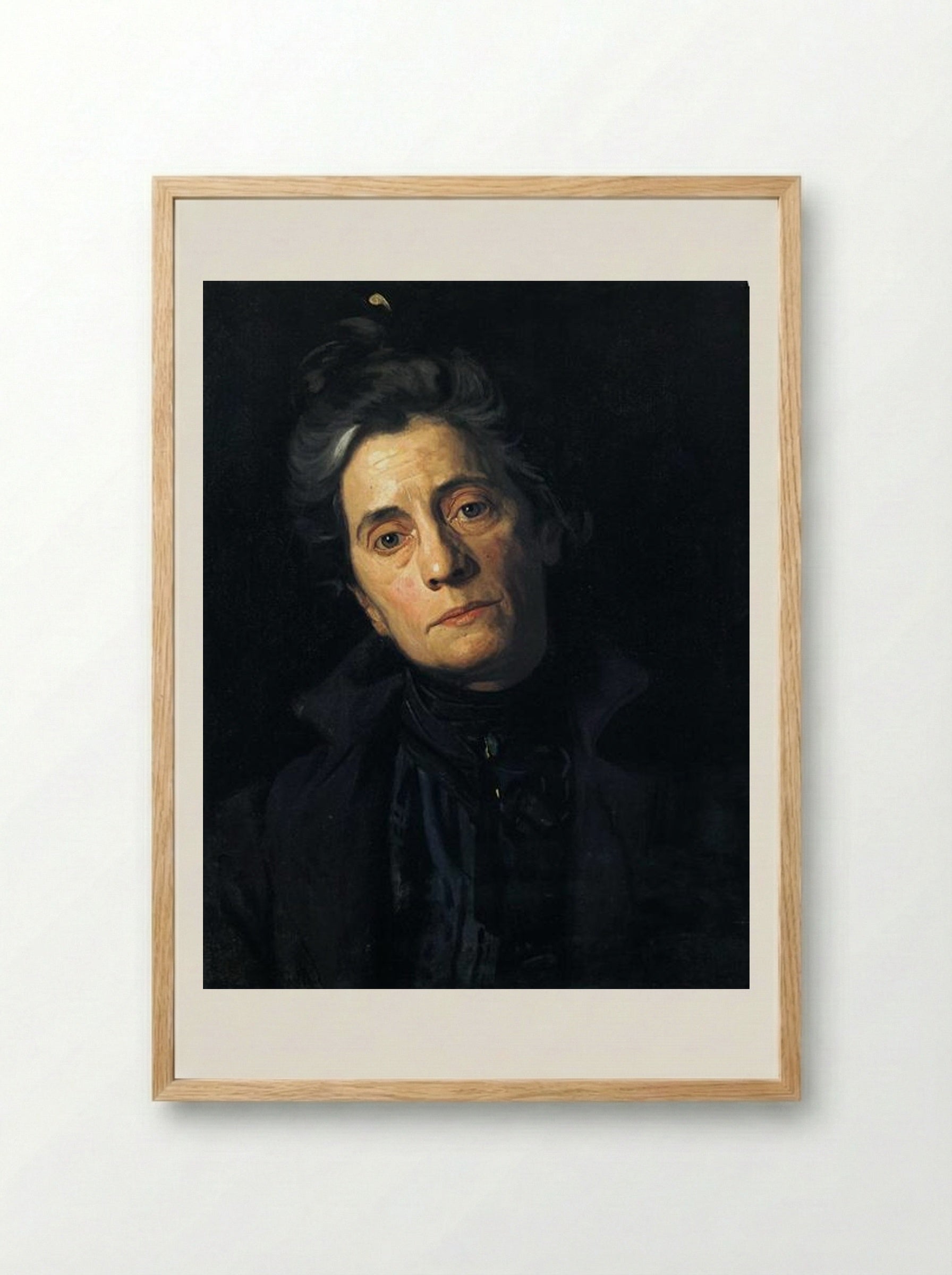 Portrait of Susan MacDowell Eakins - Thomas Eakins - Framed Print Wood