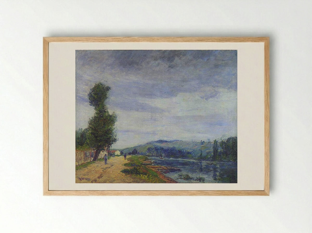 By the Seine, Stormy Weather - Gustave Loiseau - Framed Print Wood
