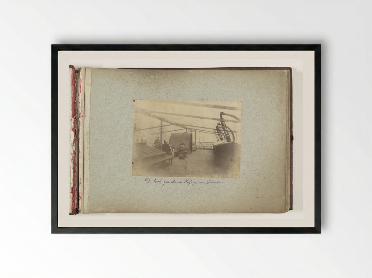 Dek van de boot tussen Vlissingen en Queensborough - Henry Pauw van Wieldrecht - Framed Print Black