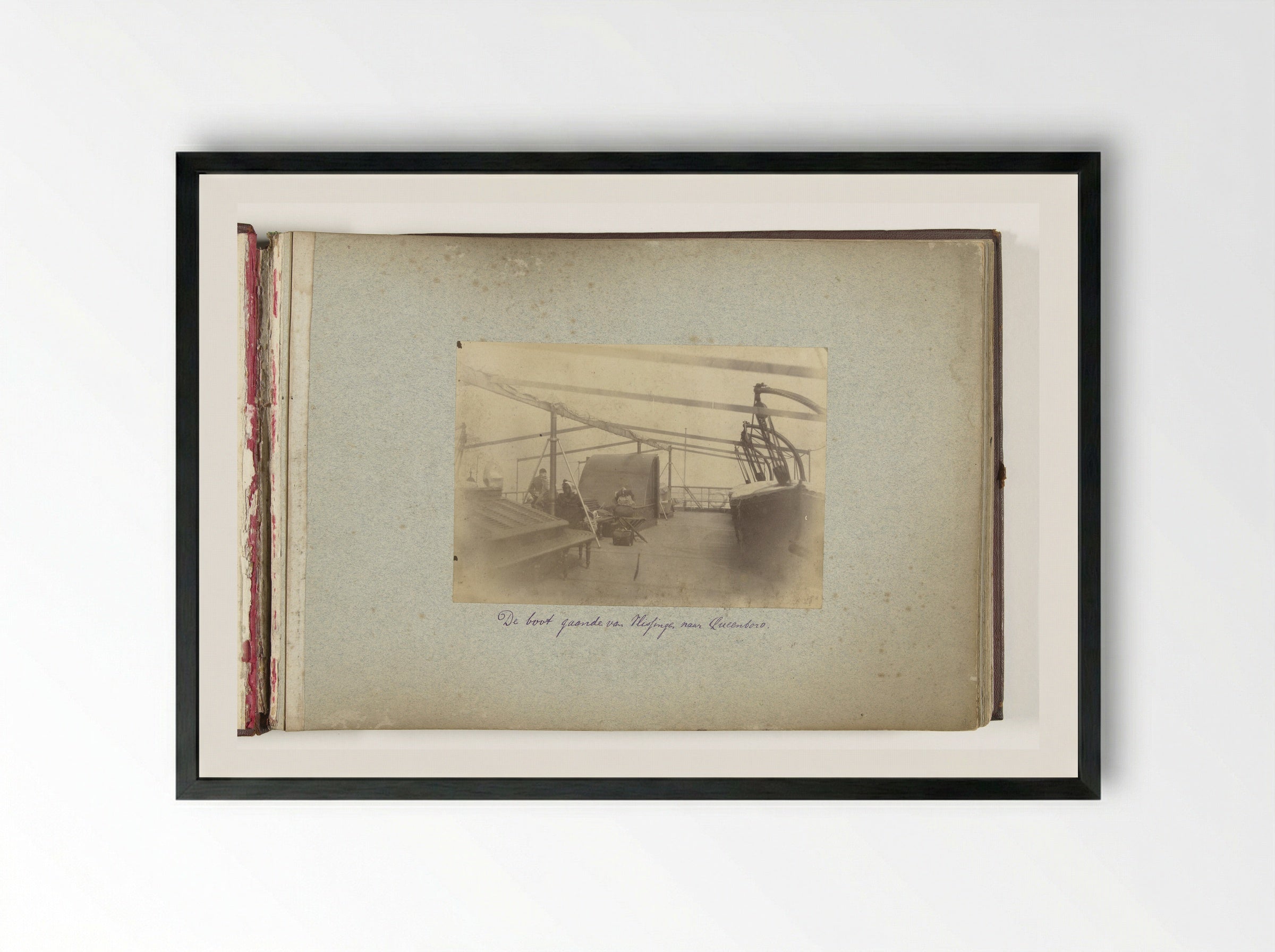 Dek van de boot tussen Vlissingen en Queensborough - Henry Pauw van Wieldrecht - Framed Print Black