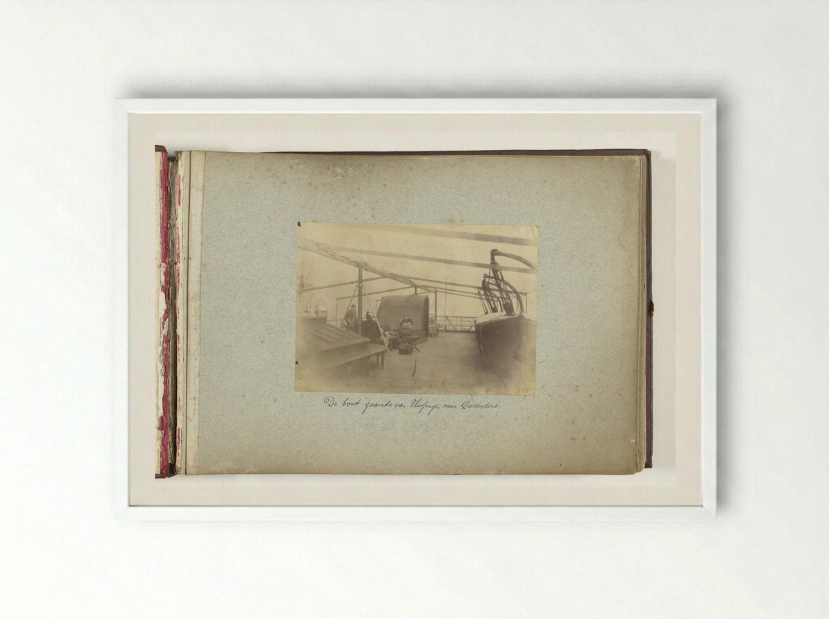Dek van de boot tussen Vlissingen en Queensborough - Henry Pauw van Wieldrecht - Framed Print White