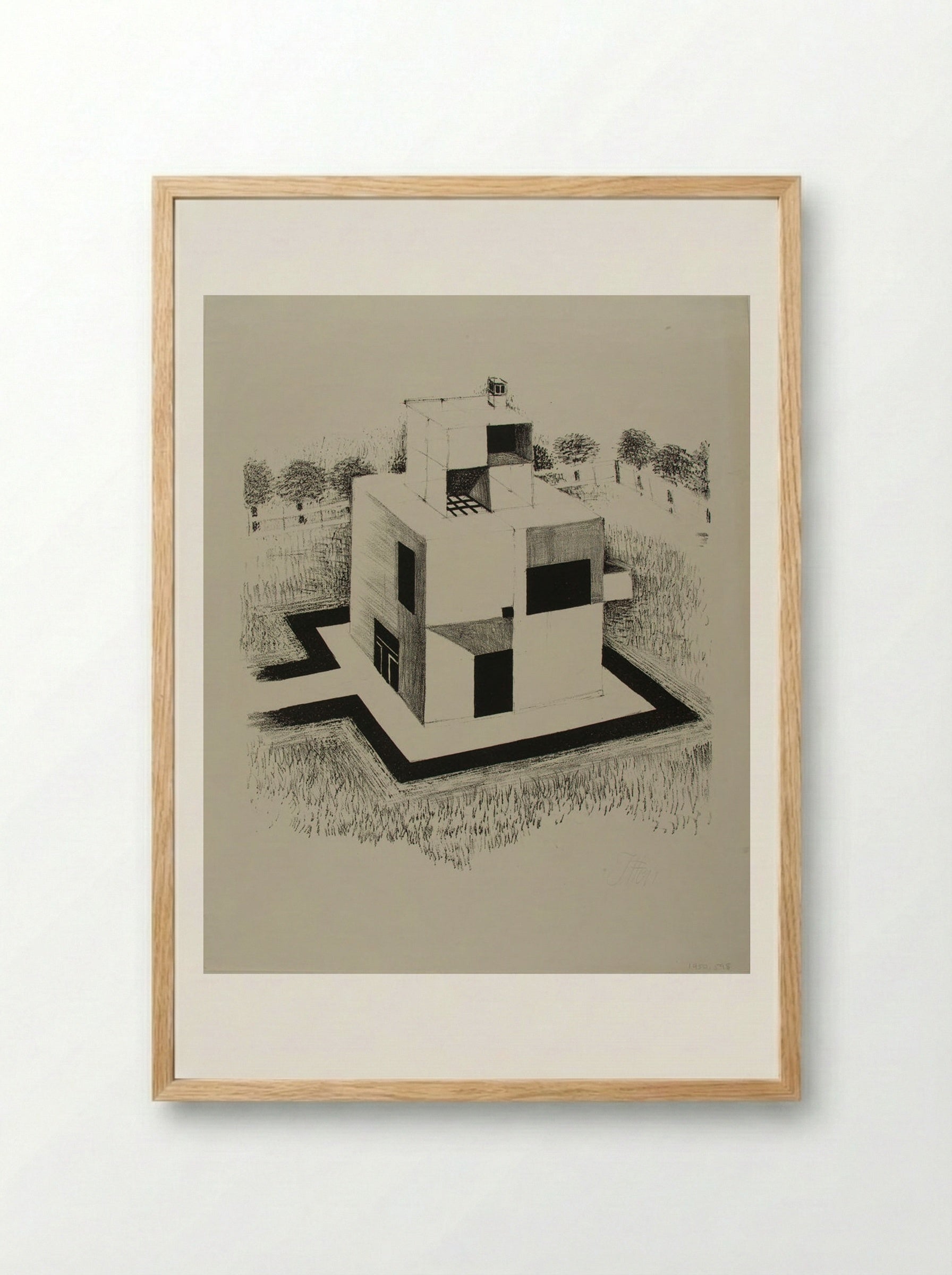 House of the White Man - Johannes Itten - Framed Print Wood