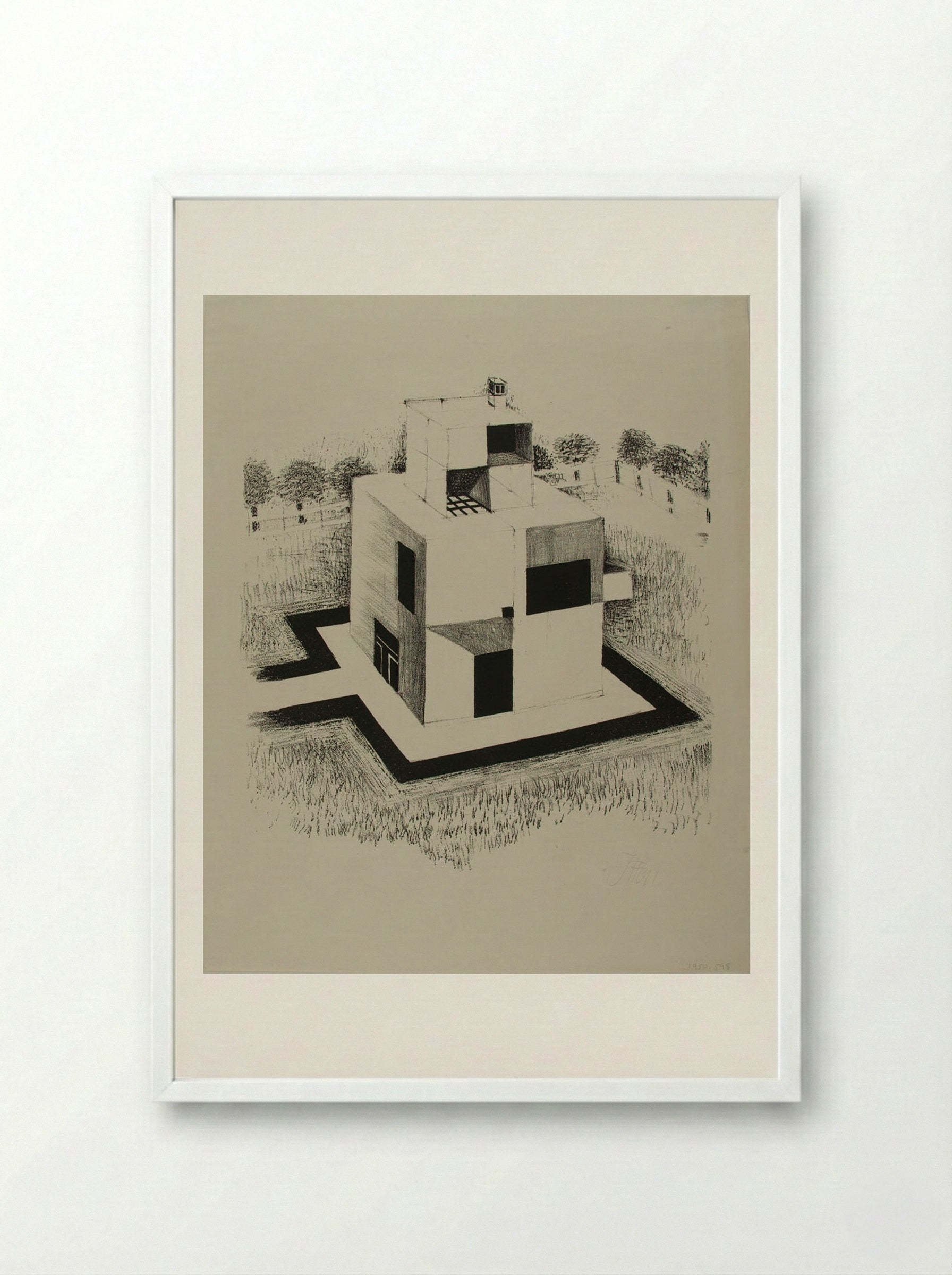 House of the White Man - Johannes Itten - Framed Print White