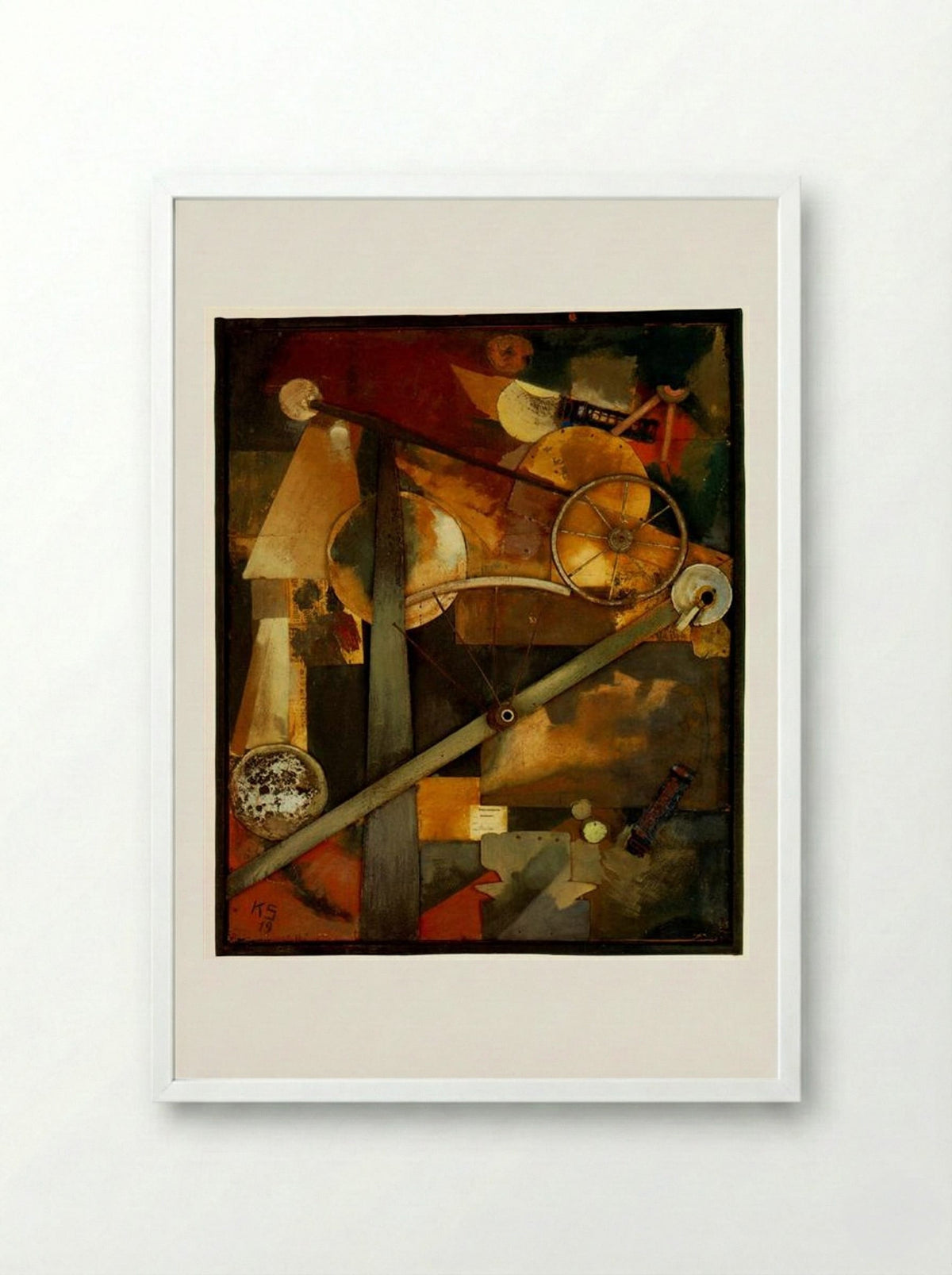 Construction for Noble Ladies - Kurt Schwitters - Framed Print White
