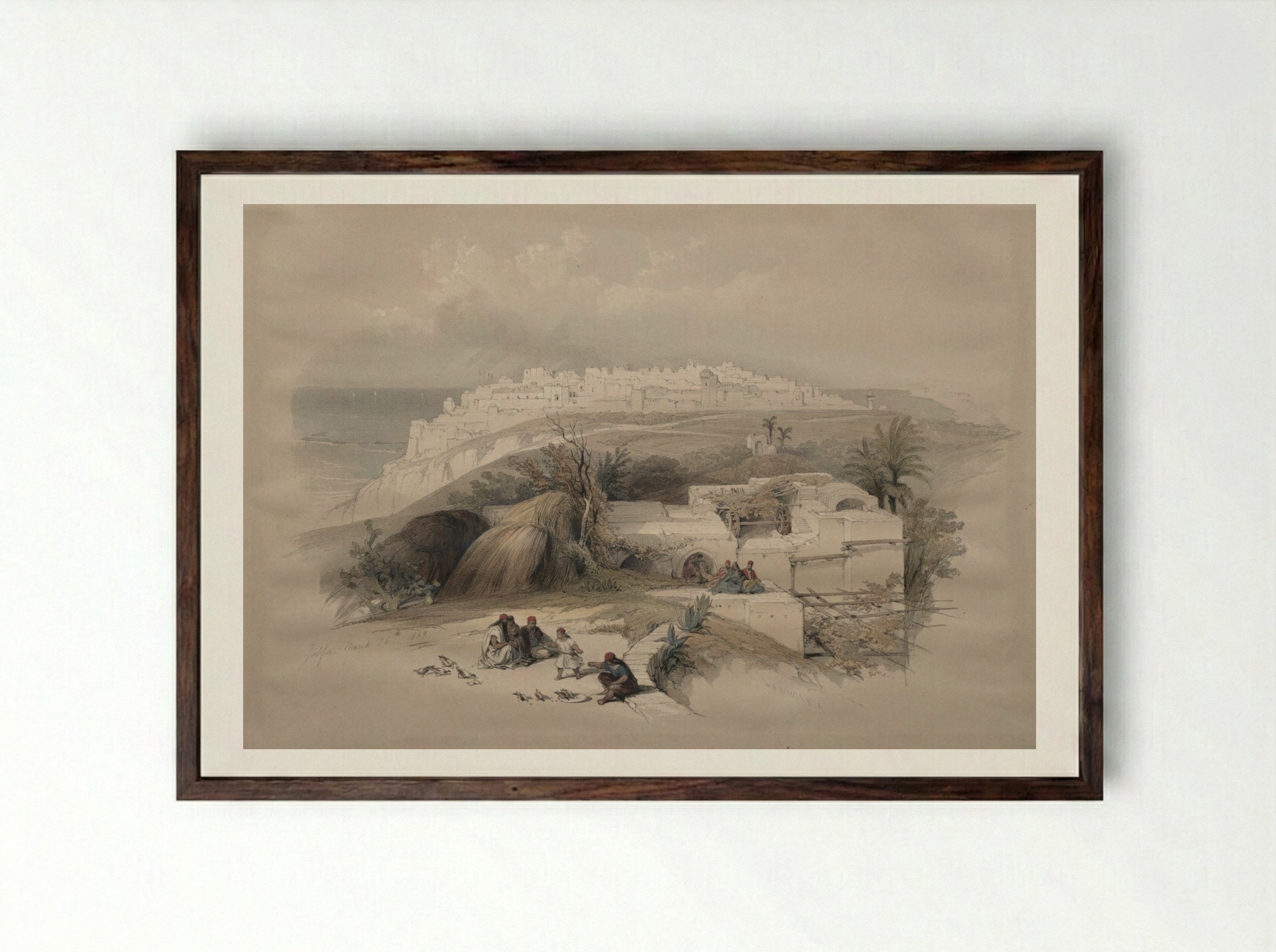Jaffa - David Roberts - Framed Print Dark Wood