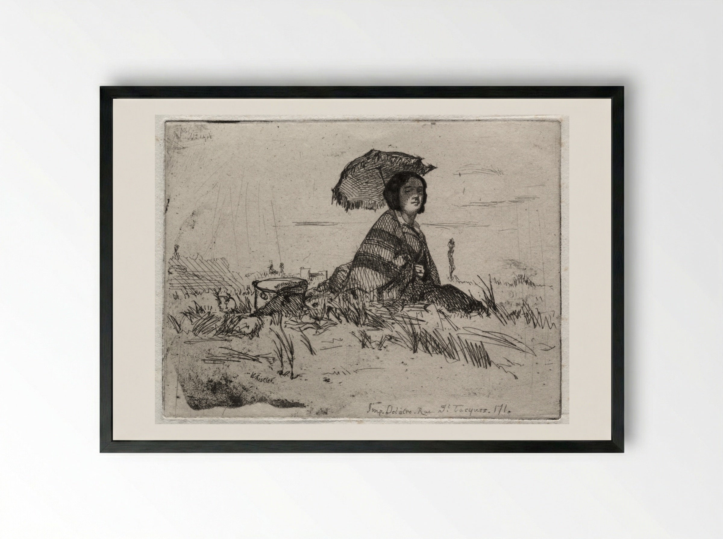 En Plein Soleil - James McNeill Whistler - Framed Print Black