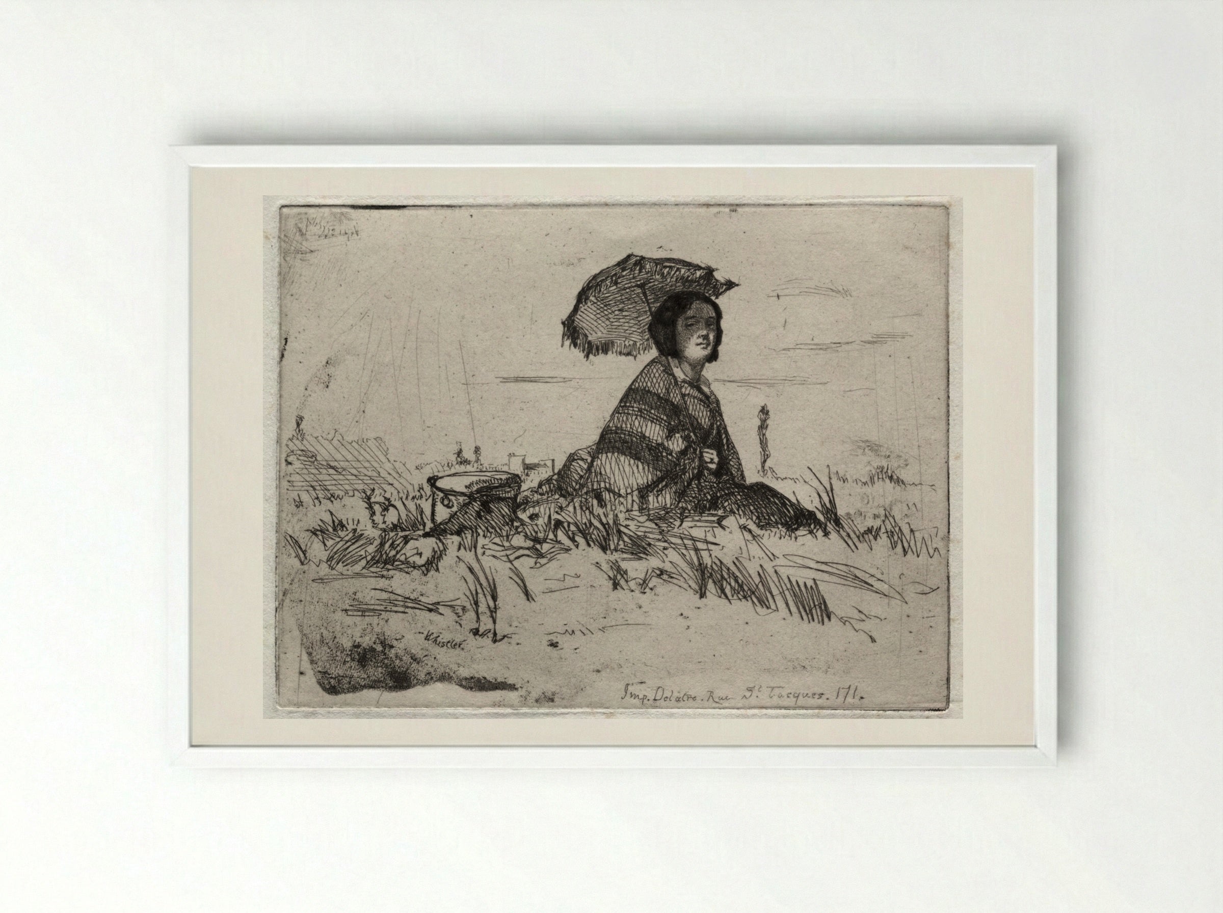 En Plein Soleil - James McNeill Whistler - Framed Print White