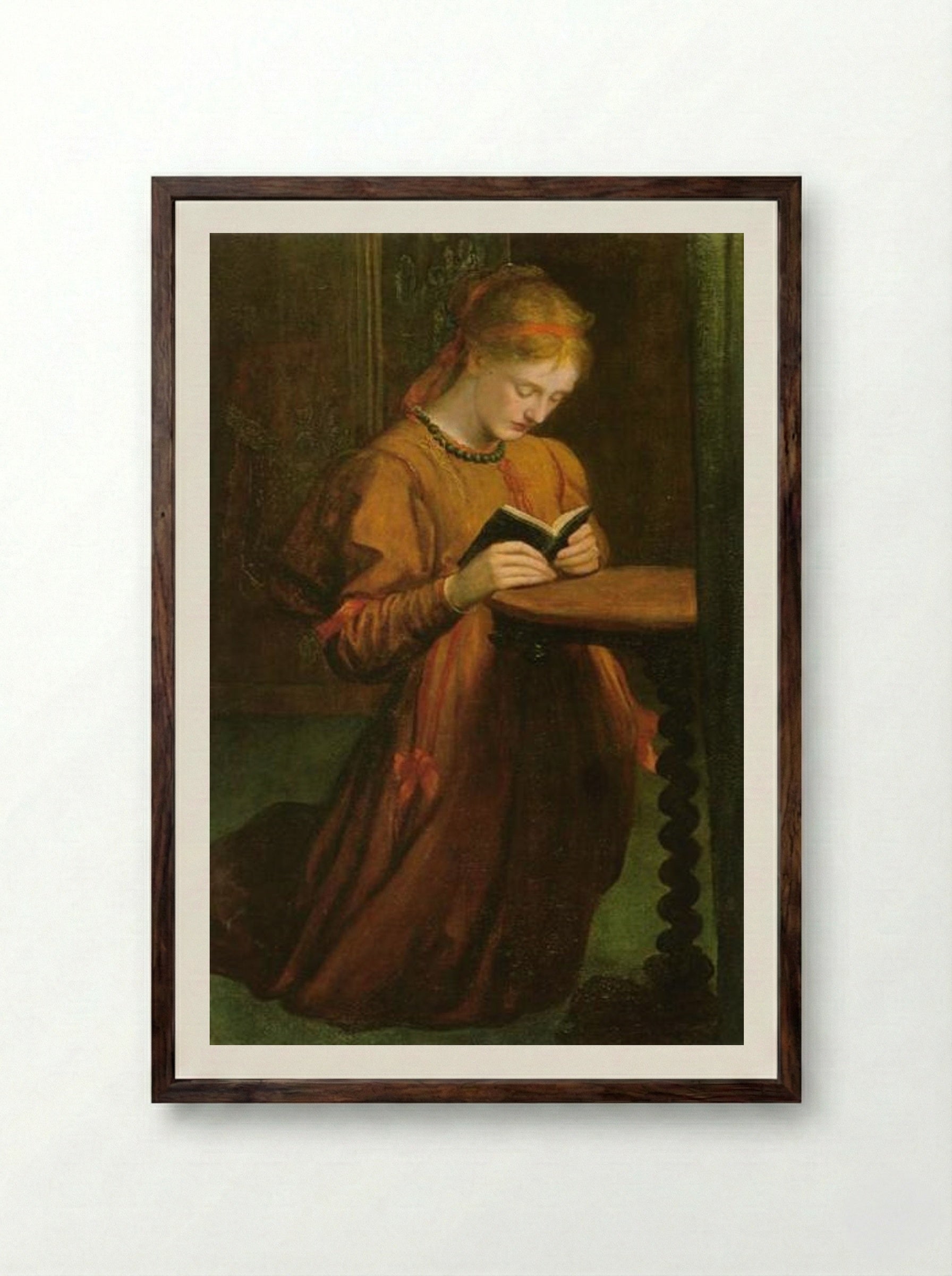 May Prinsep - George Frederick Watts - Framed Print Dark Wood