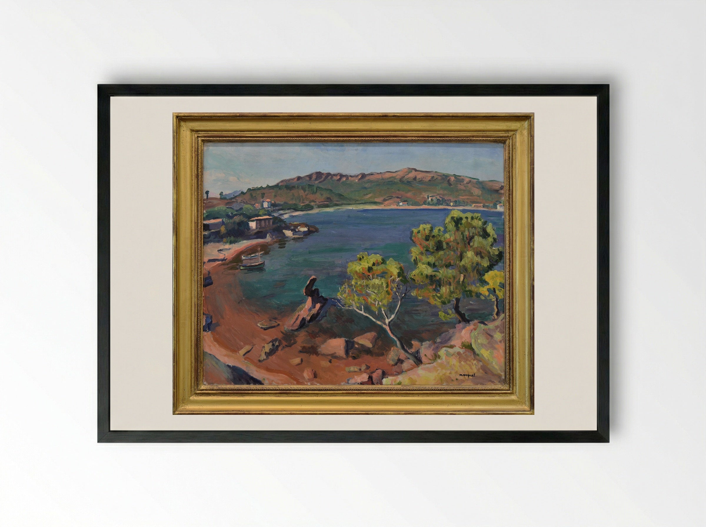 View of Agay - Albert Marquet - Framed Print Black