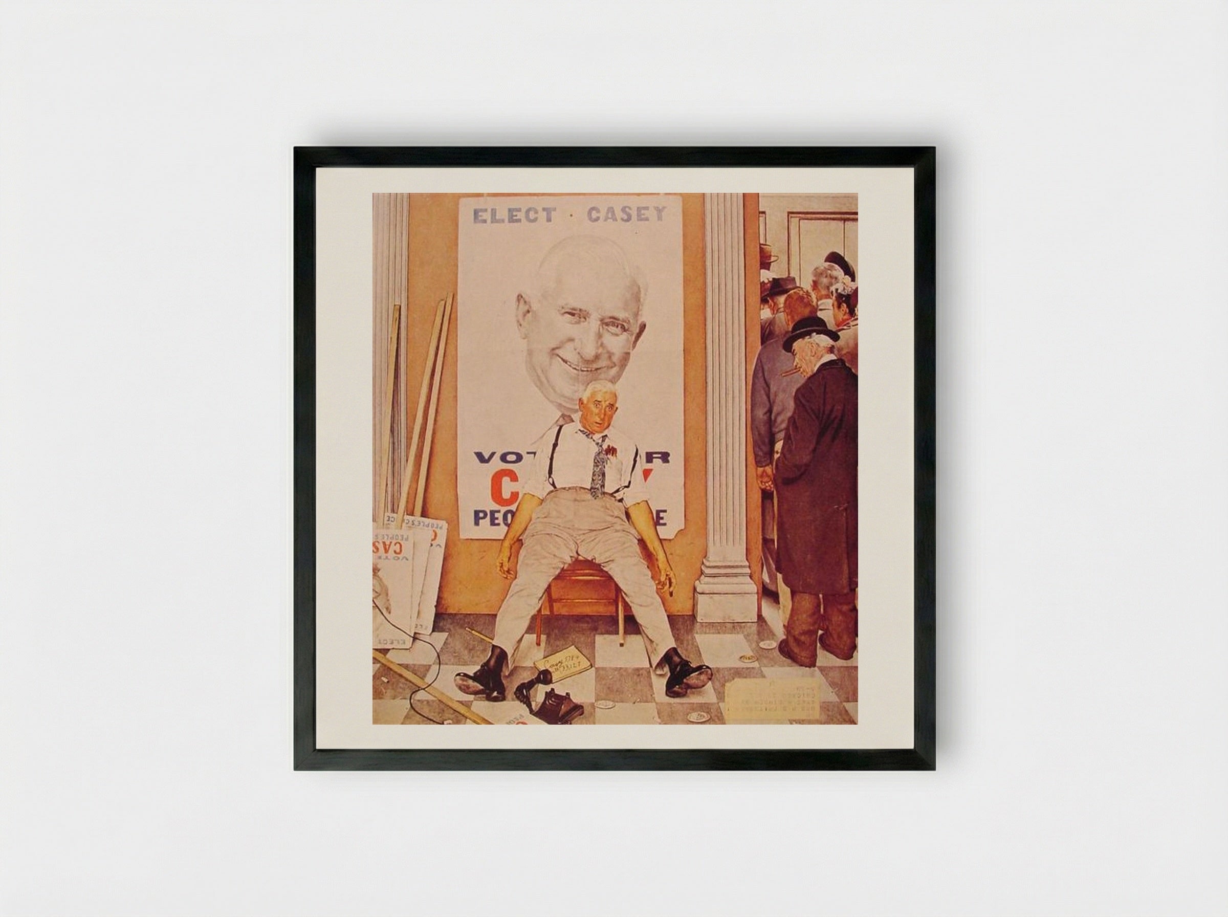 Before and After - Norman Rockwell - Framed Print Black
