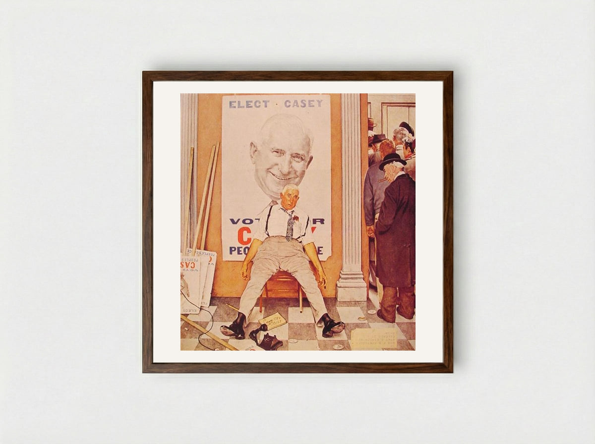 Before and After - Norman Rockwell - Framed Print Dark Wood