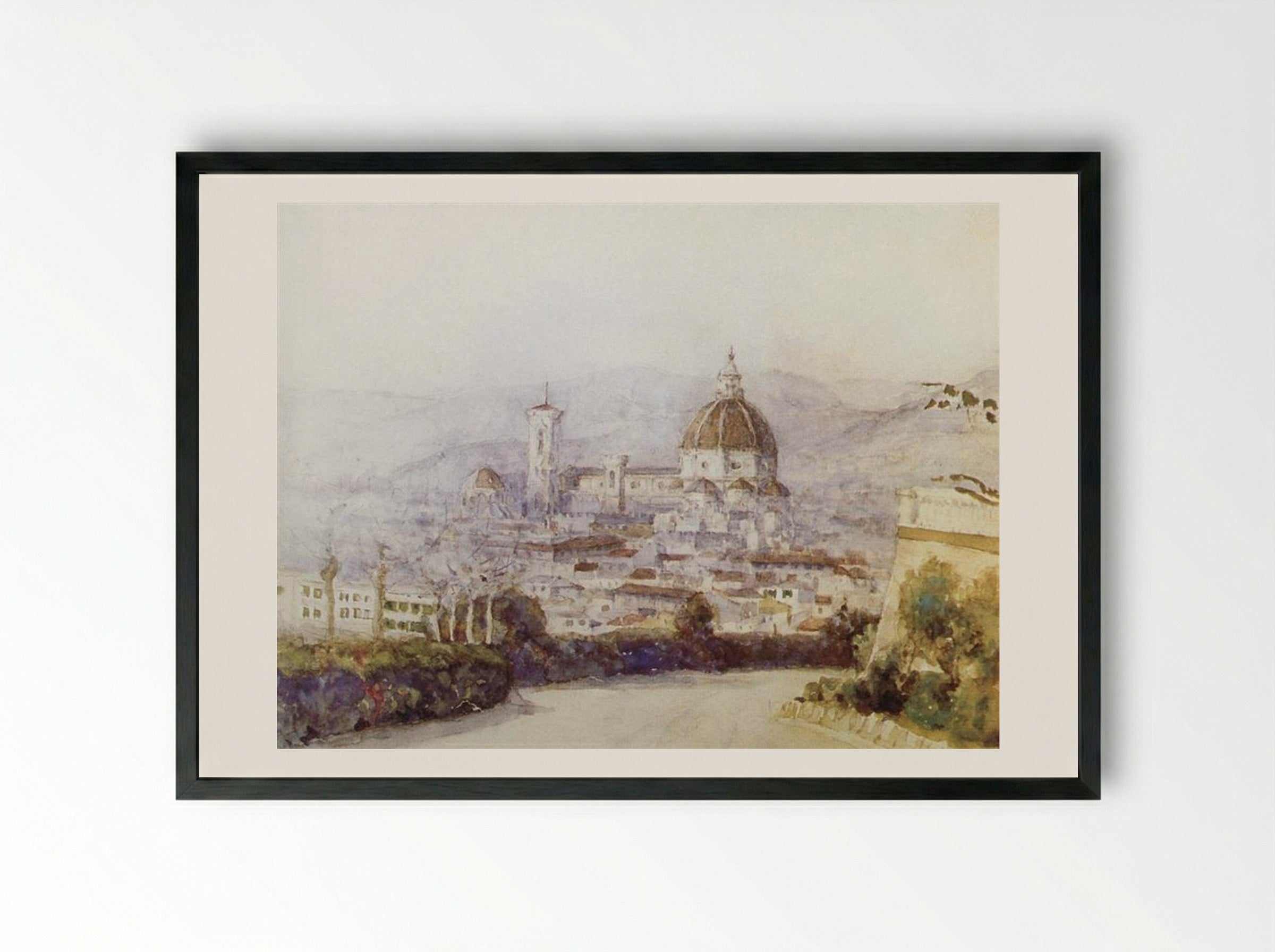 Florence - Vasily Surikov - Framed Print Black
