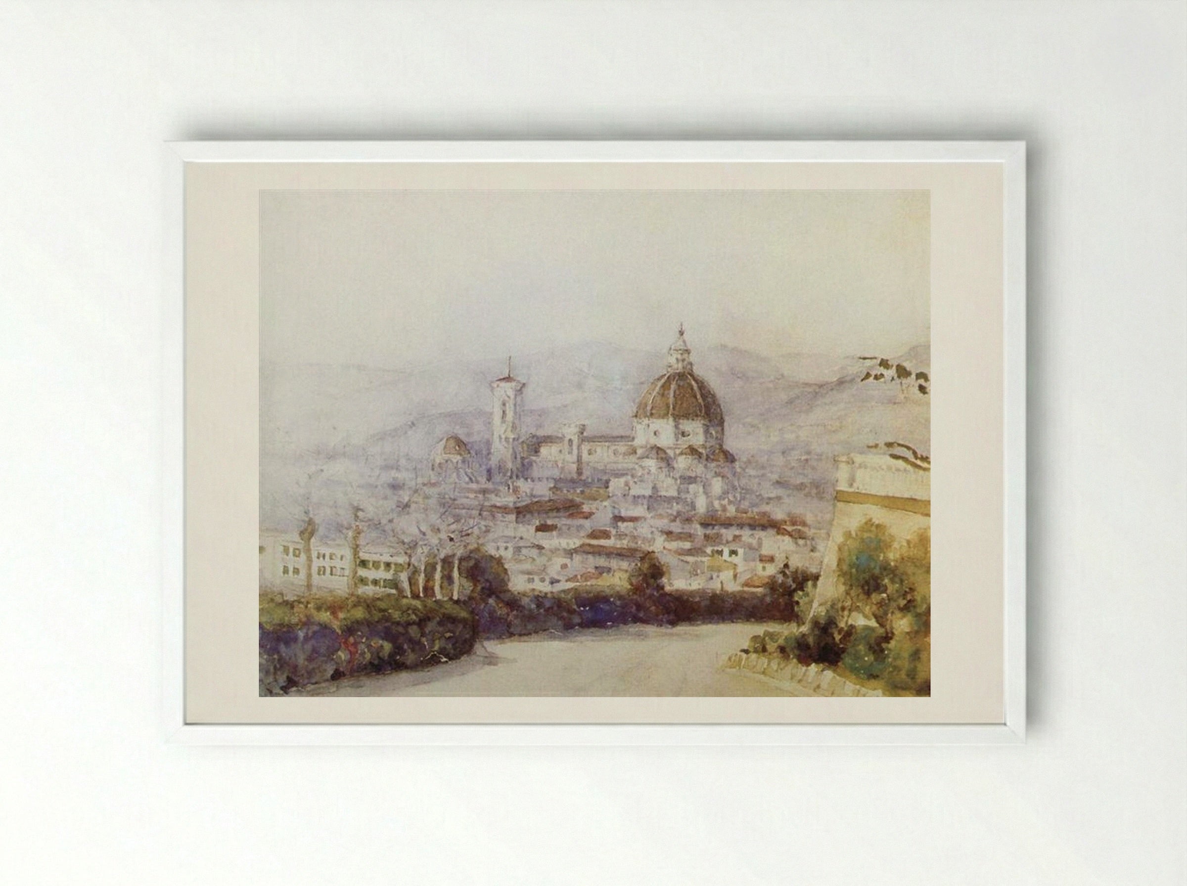 Florence - Vasily Surikov - Framed Print White