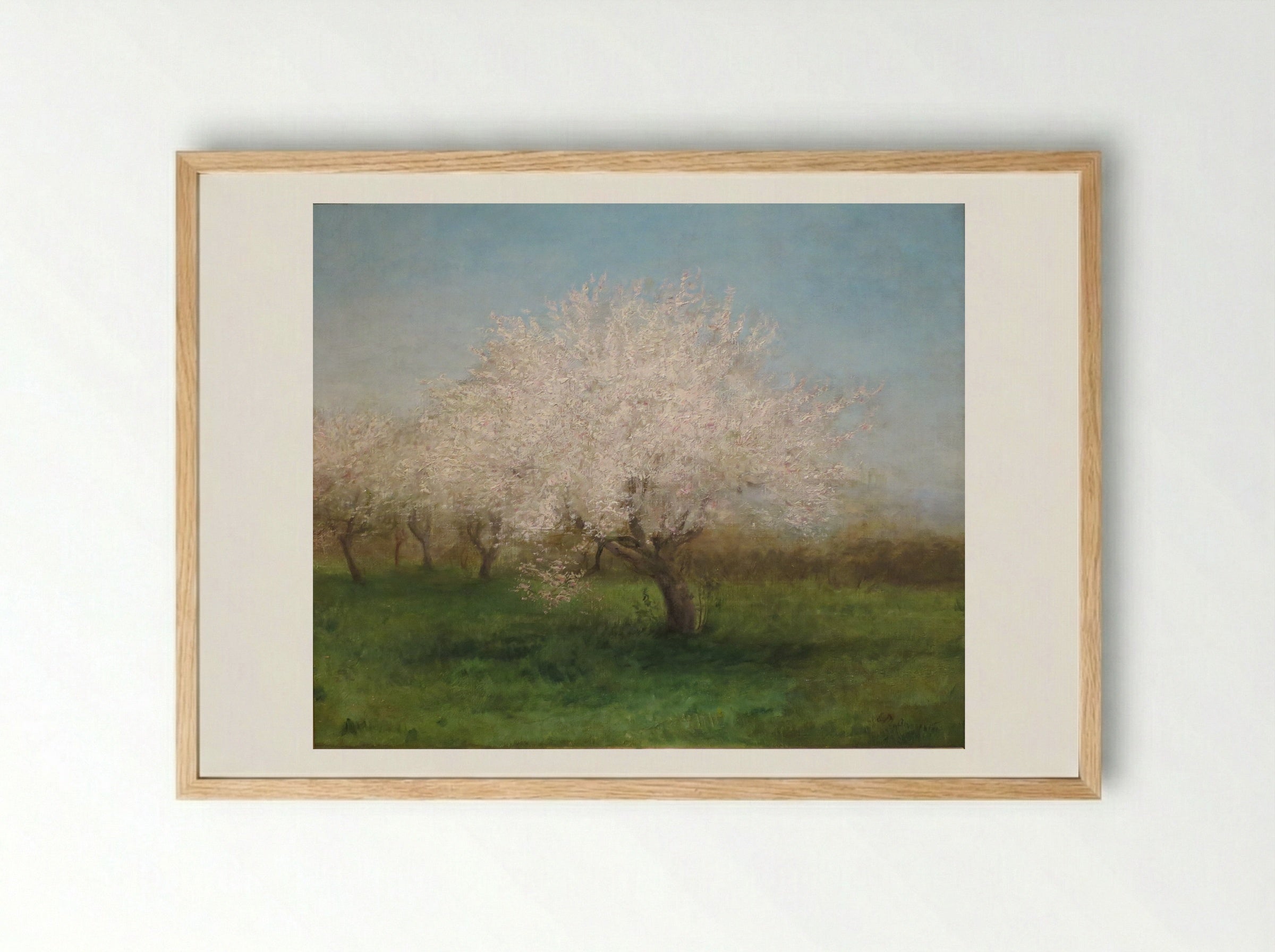 Apple Trees in a Meadow - Edward Mitchell Bannister - Framed Print Wood