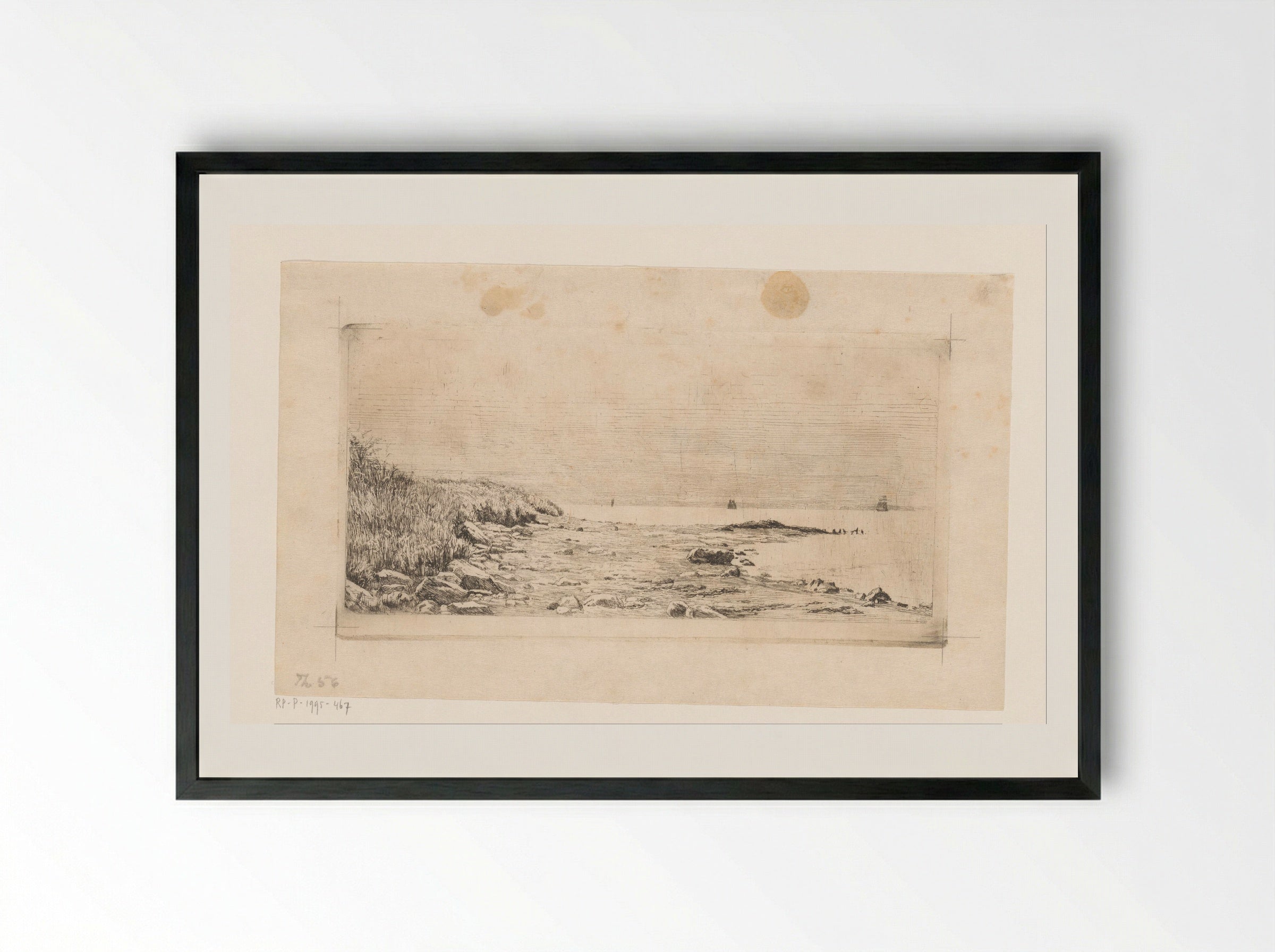 Duin aan zee - Carl Bloch - Framed Print Black