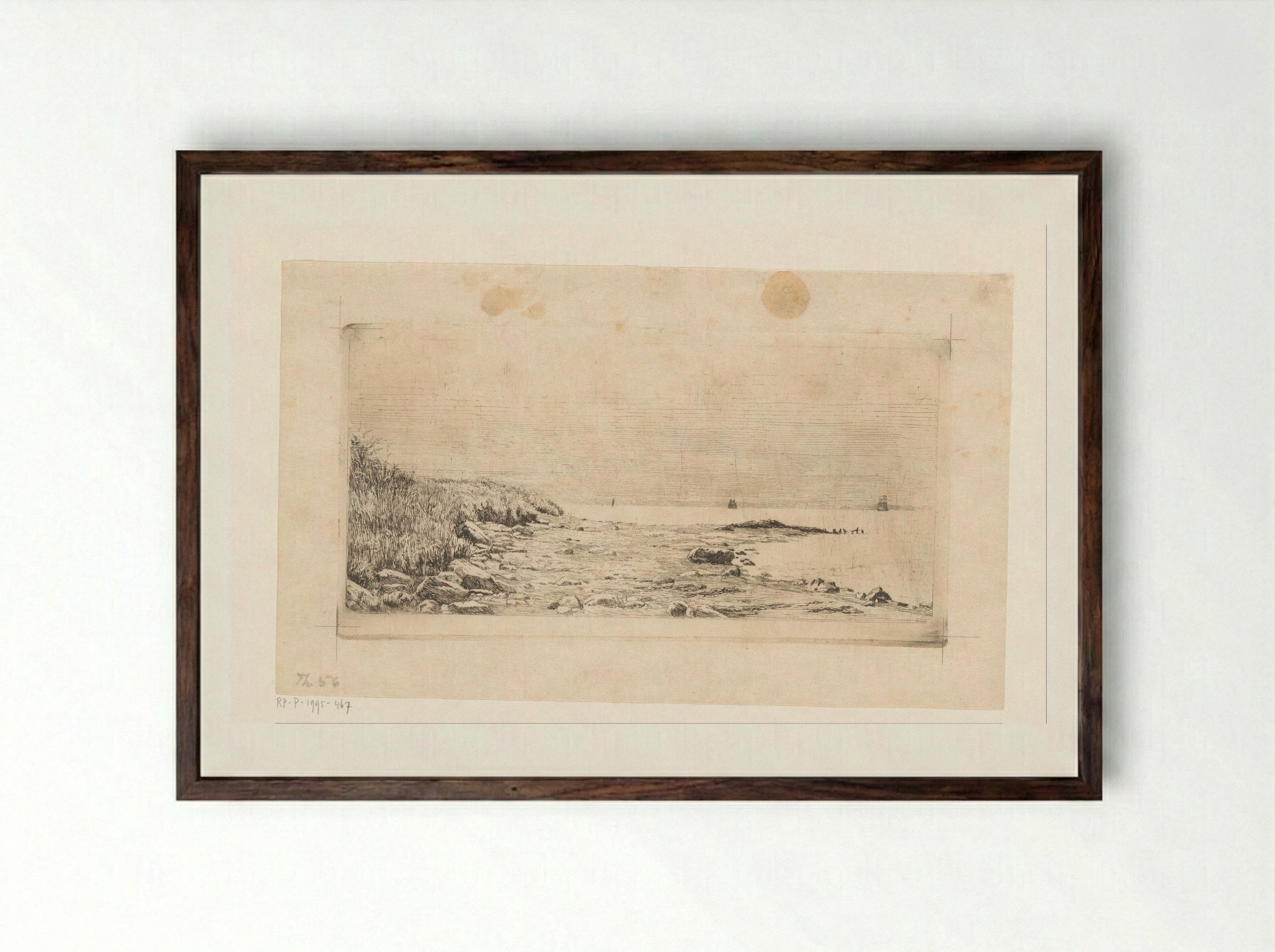 Duin aan zee - Carl Bloch - Framed Print Dark Wood