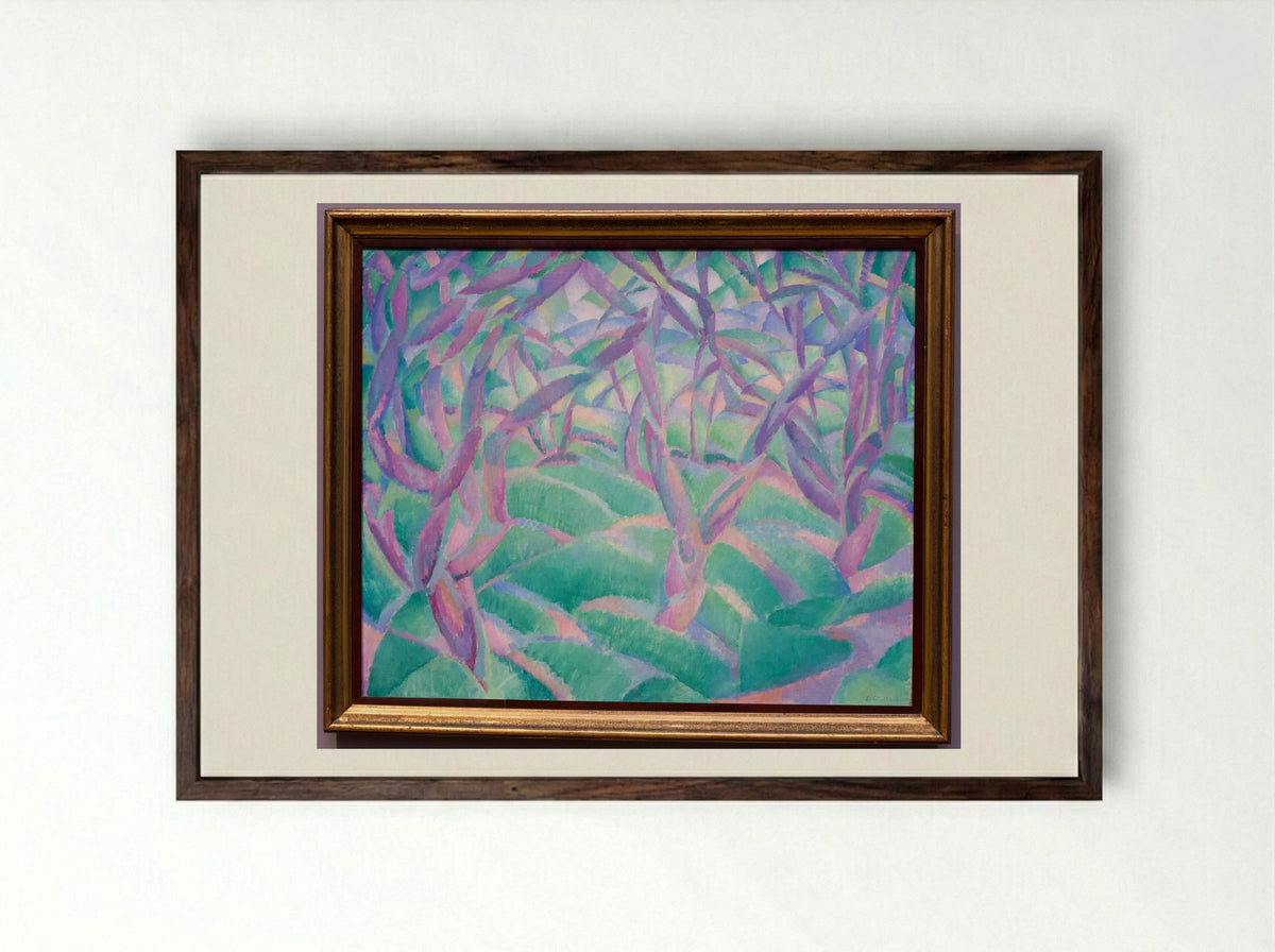 Trees in the Woods - Leo Gestel - Framed Print Dark Wood
