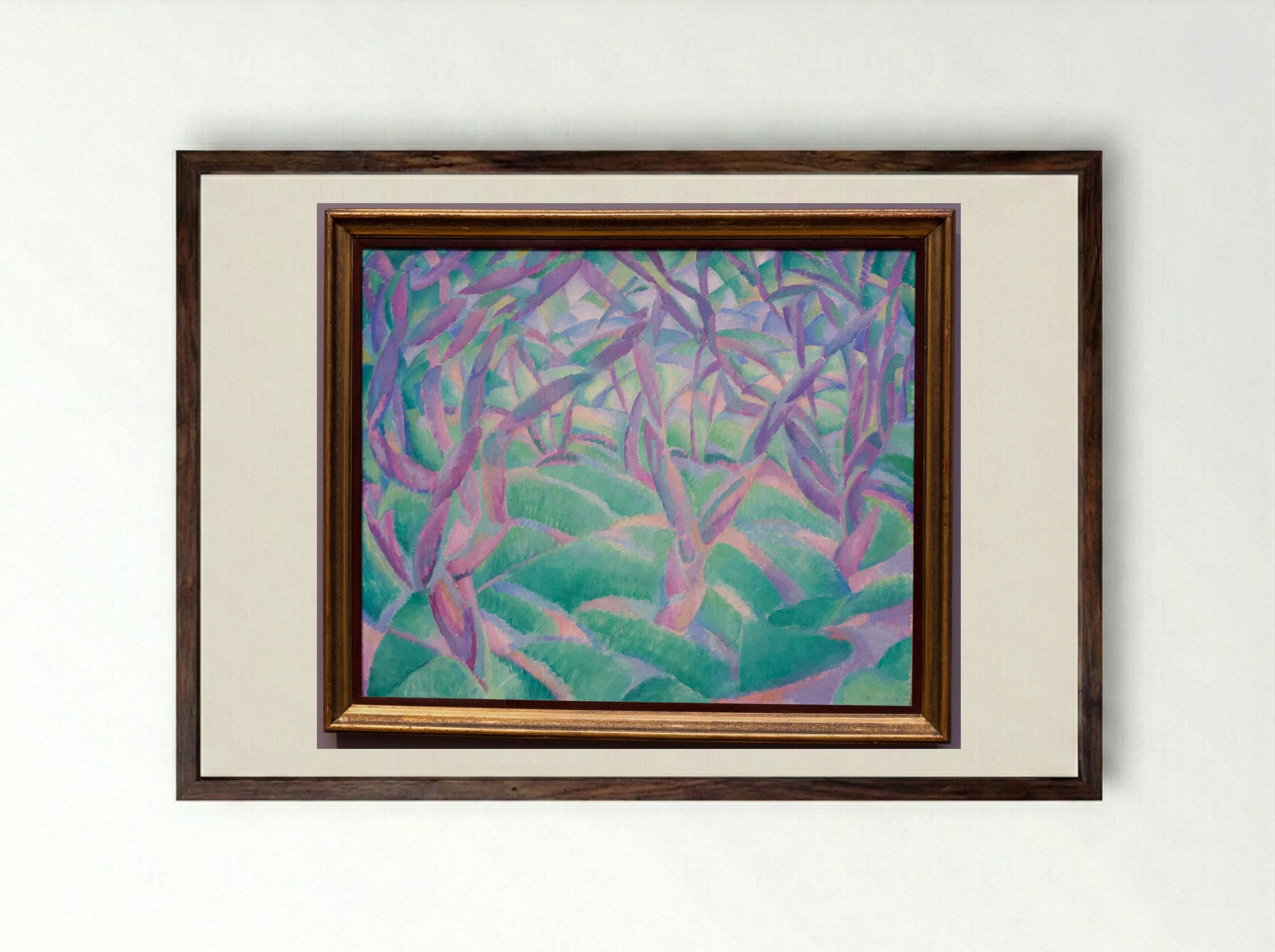 Trees in the Woods - Leo Gestel - Framed Print Dark Wood