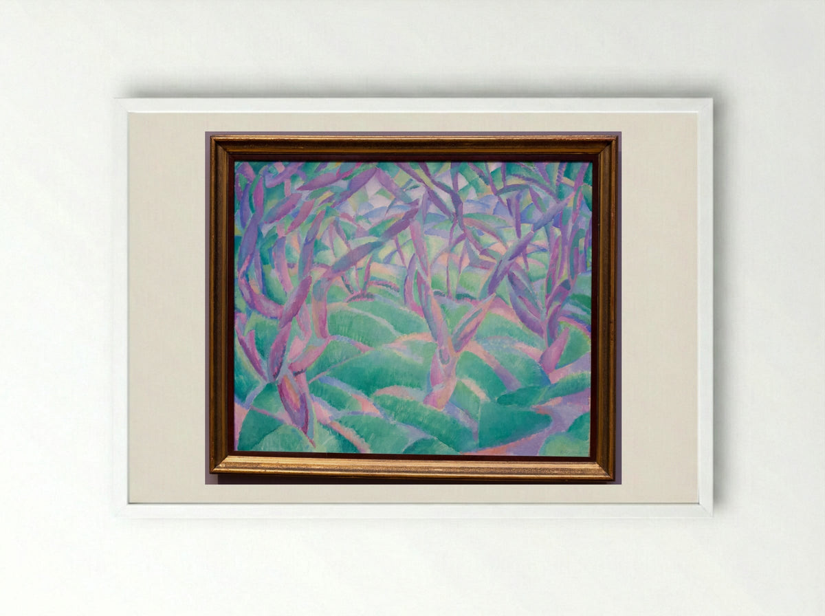 Trees in the Woods - Leo Gestel - Framed Print White