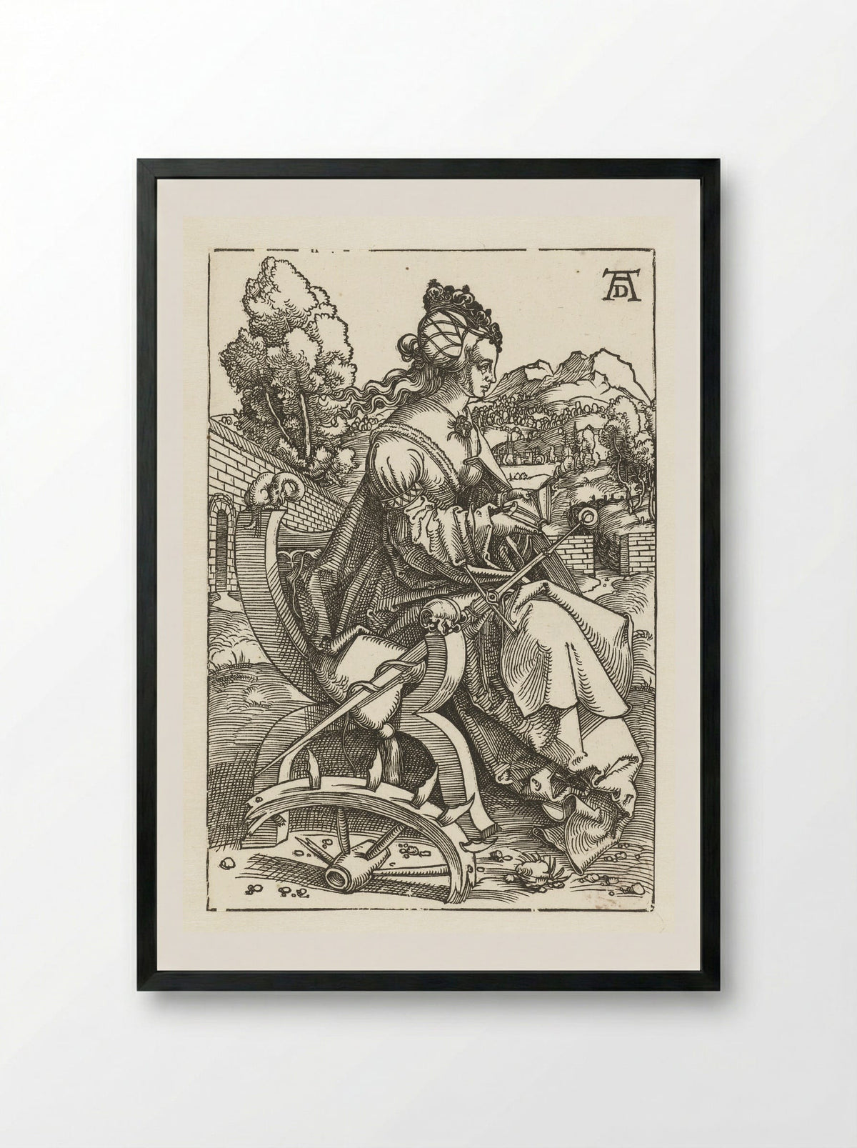 Saint Catherine - Albrecht Dürer - Framed Print Black