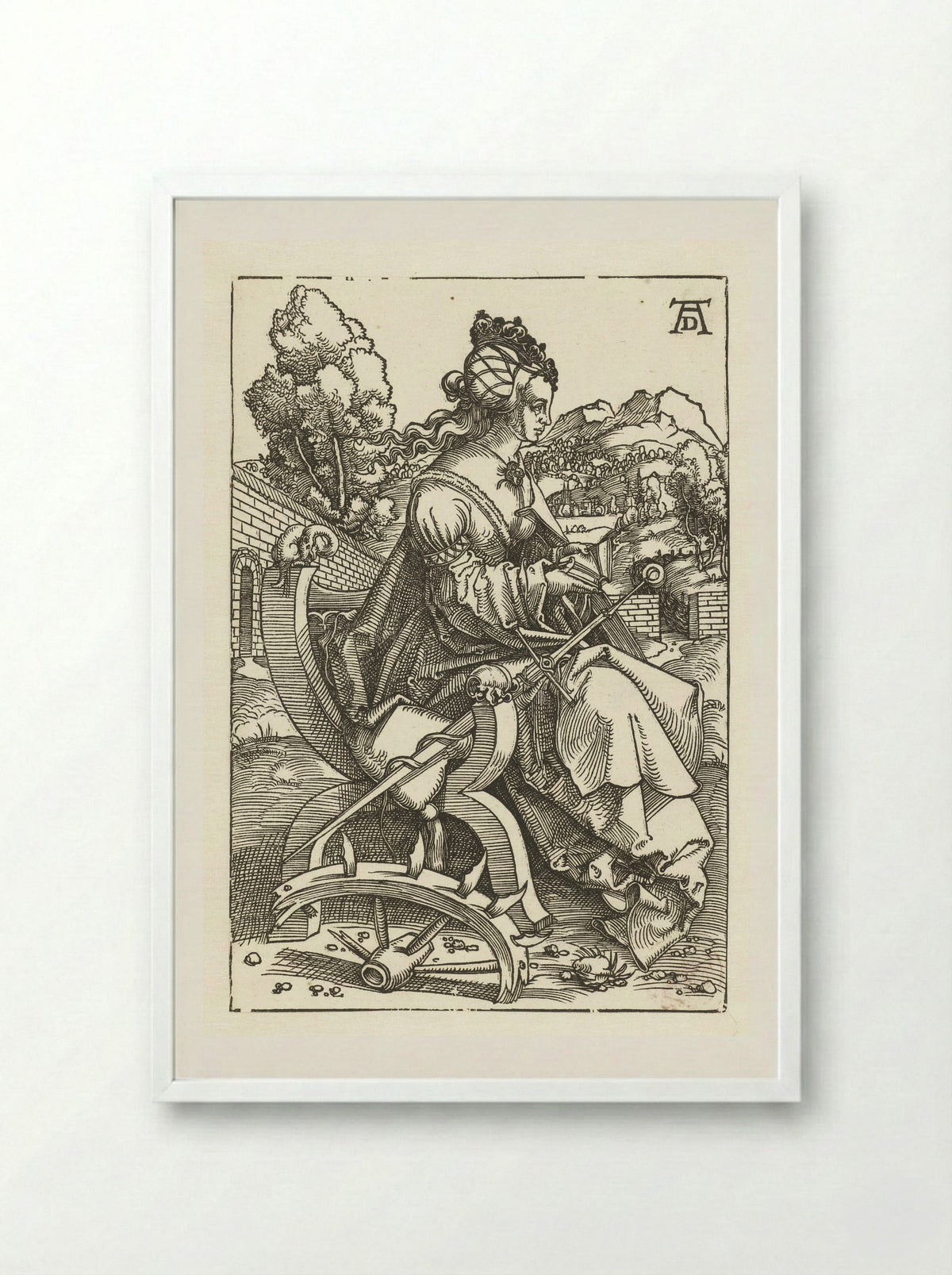 Saint Catherine - Albrecht Dürer - Framed Print White