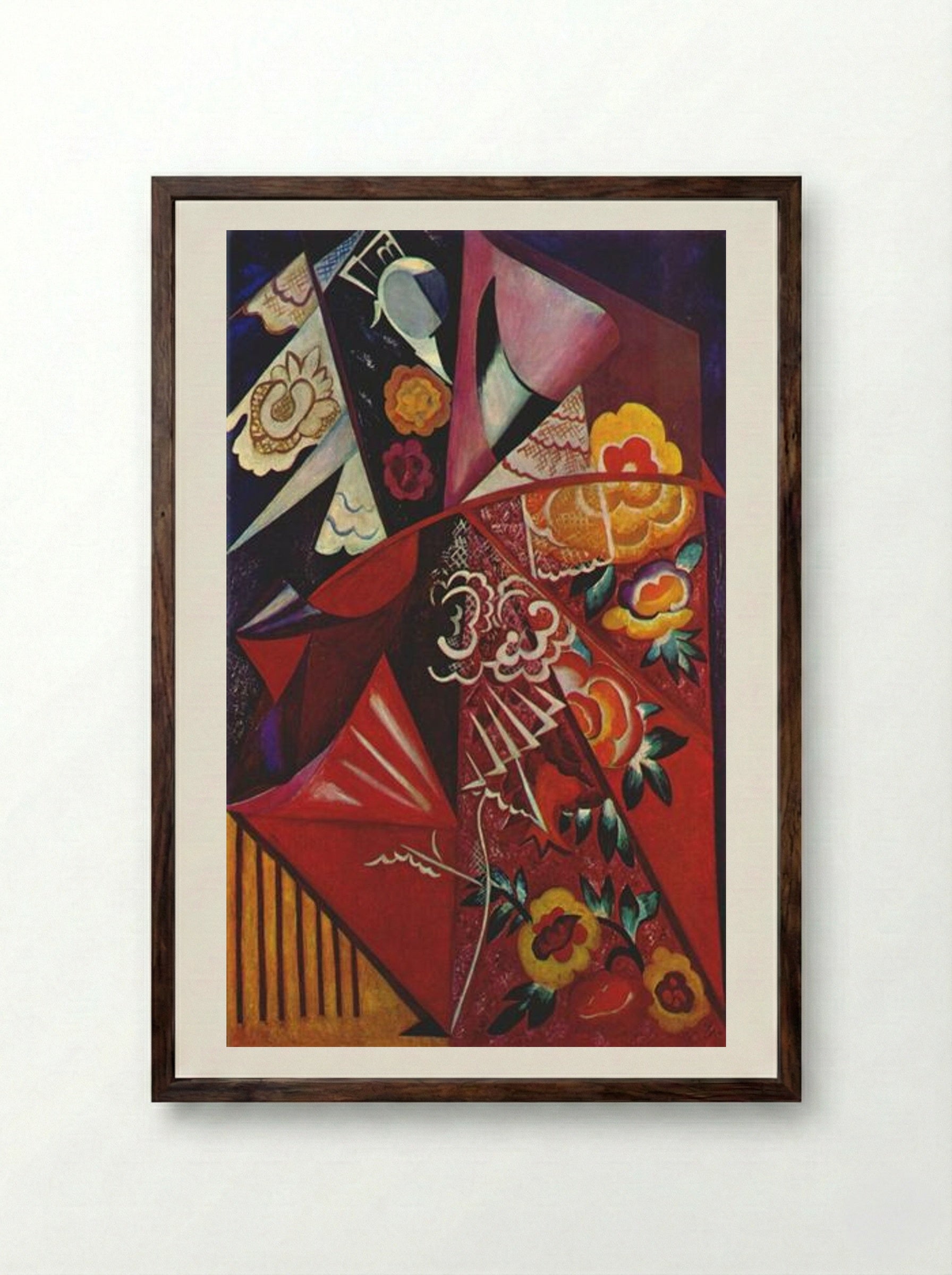 Espagnole - Natalia Goncharova - Framed Print Dark Wood
