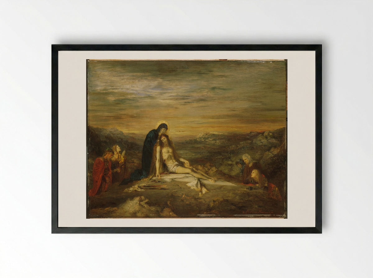 The Pietà - Gustave Moreau - Framed Print Black