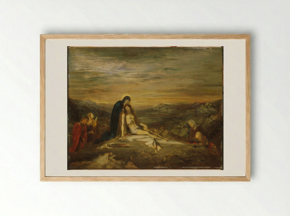 The Pietà - Gustave Moreau - Framed Print Wood