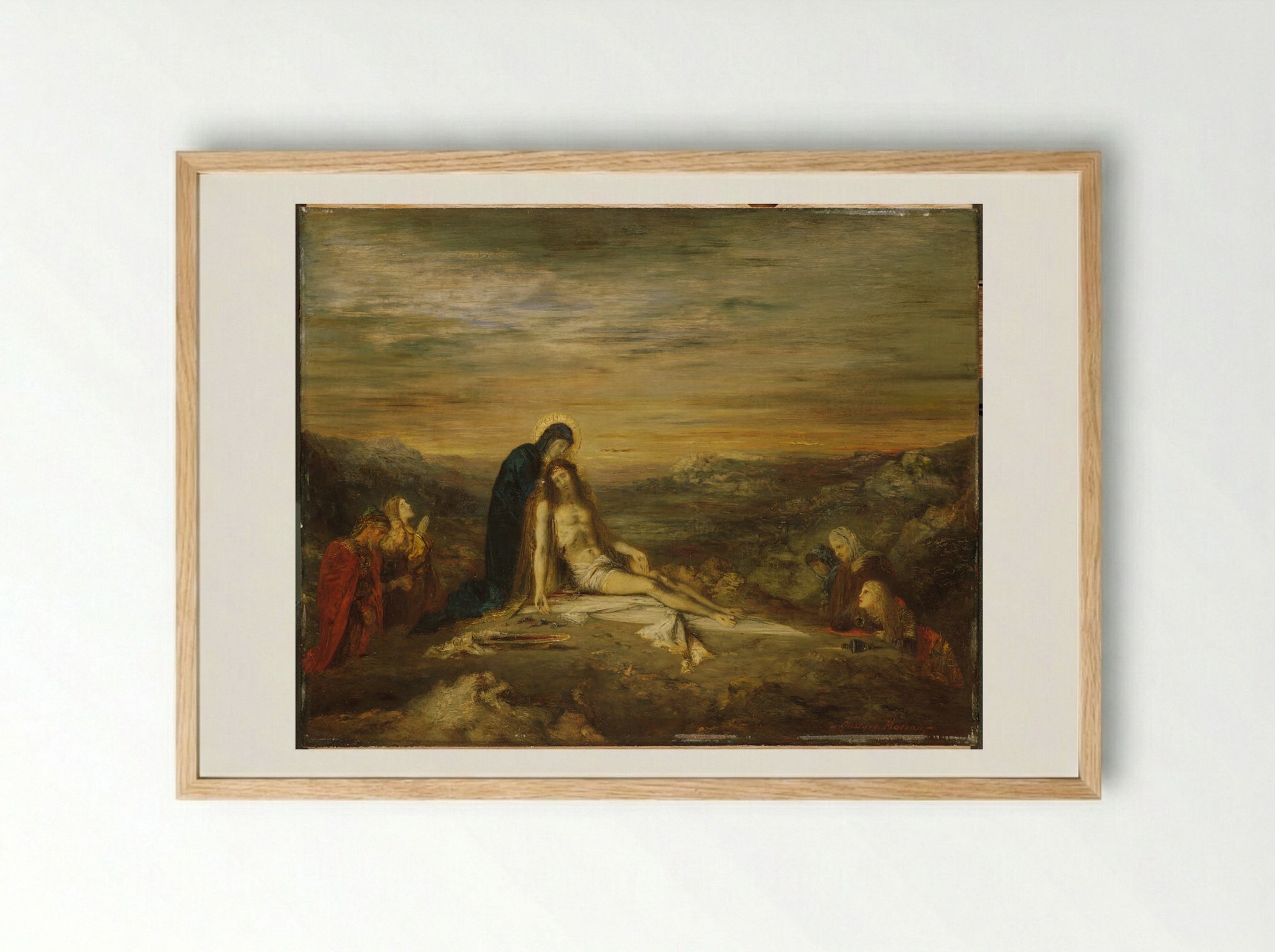 The Pietà - Gustave Moreau - Framed Print Wood
