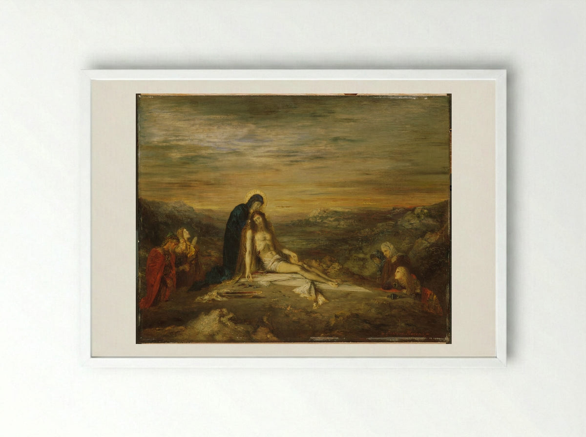 The Pietà - Gustave Moreau - Framed Print White