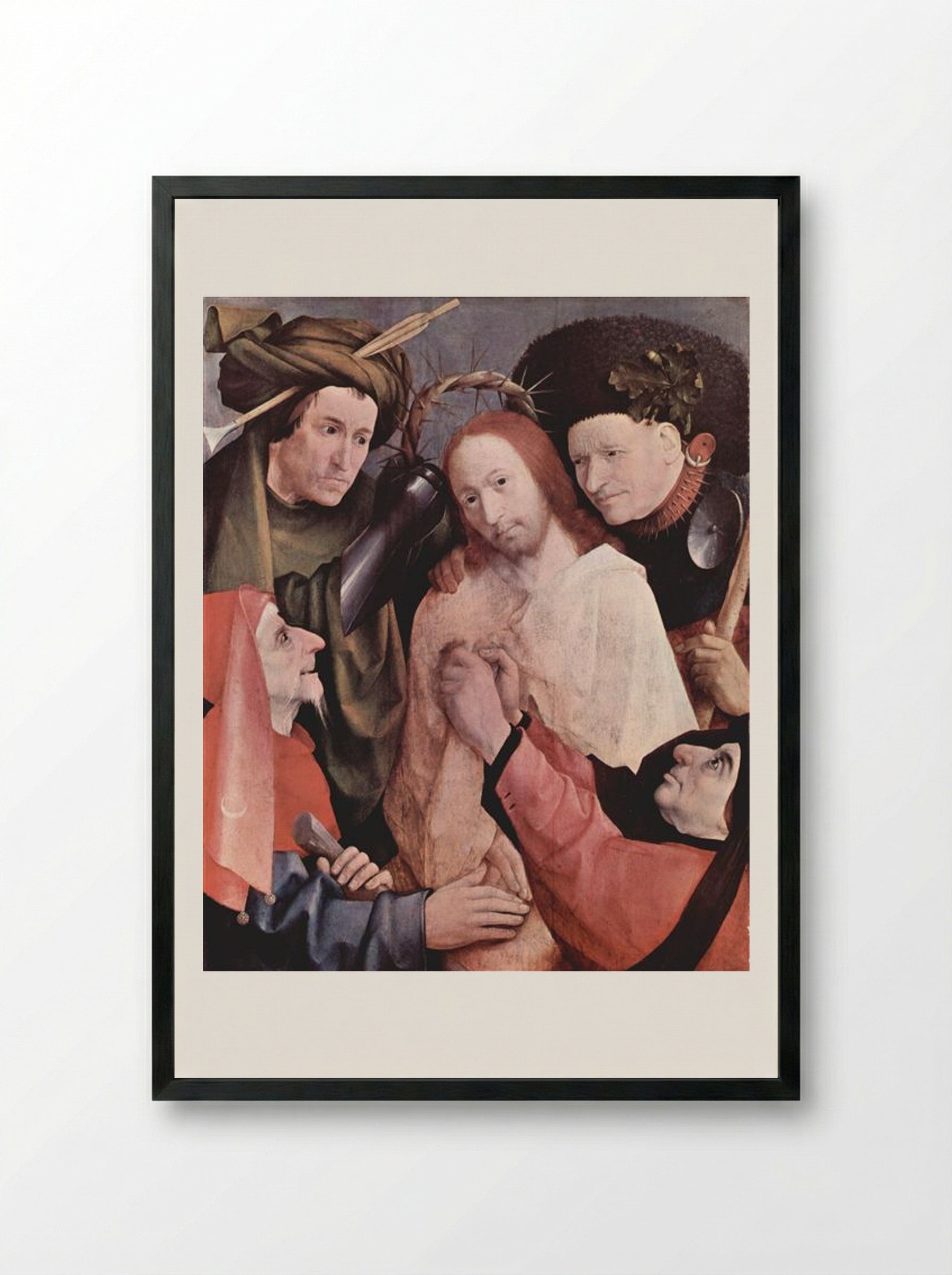 Crowning with Thorns - Hieronymus Bosch - Framed Print Black