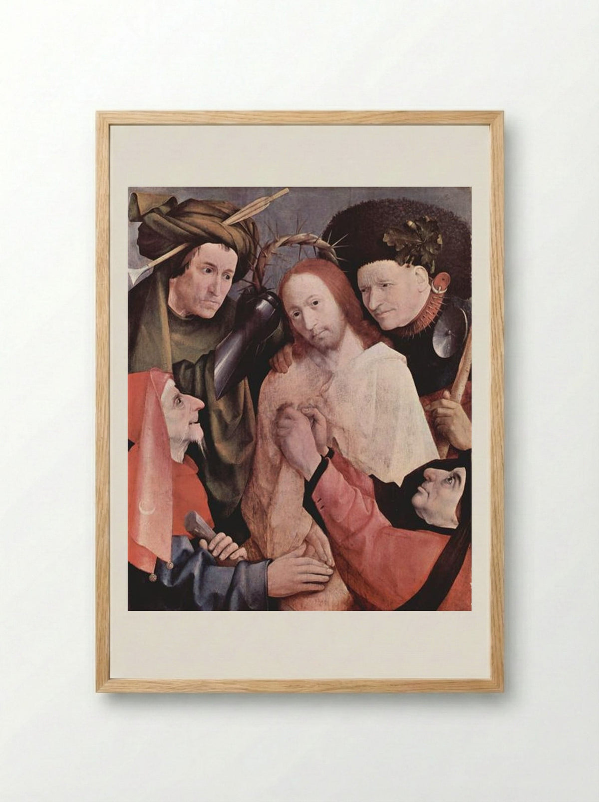 Crowning with Thorns - Hieronymus Bosch - Framed Print Wood
