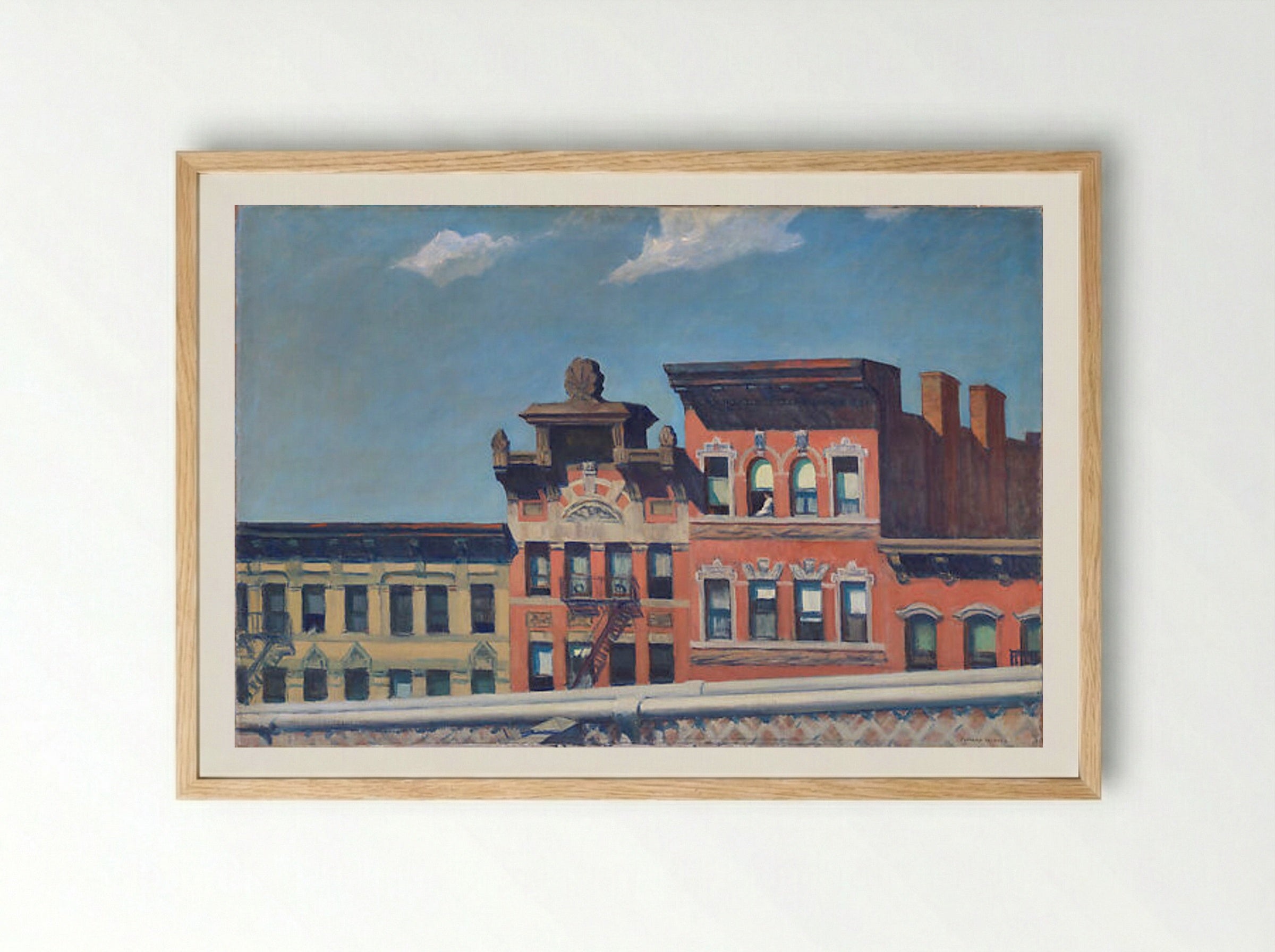 From Williamsburg Bridge - Edward Hopper - Framed Print Wood