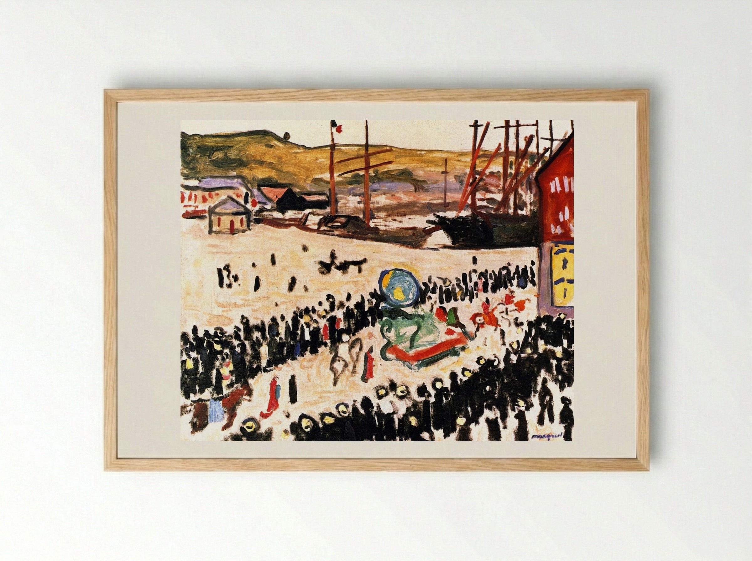 Carnival on the Beach - Albert Marquet - Framed Print Wood