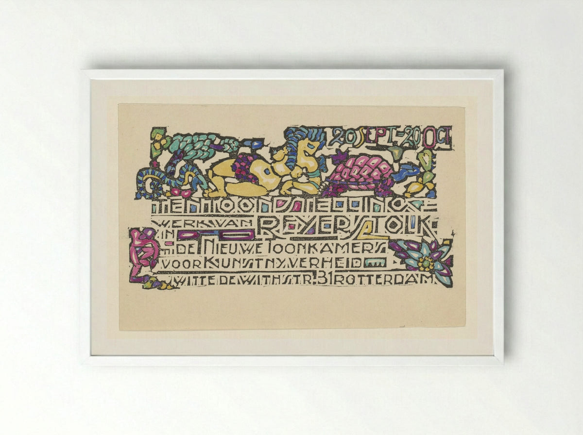 Exhibition Poster for De Nieuwe Toonkamer - Reijer Stolk - Framed Print White
