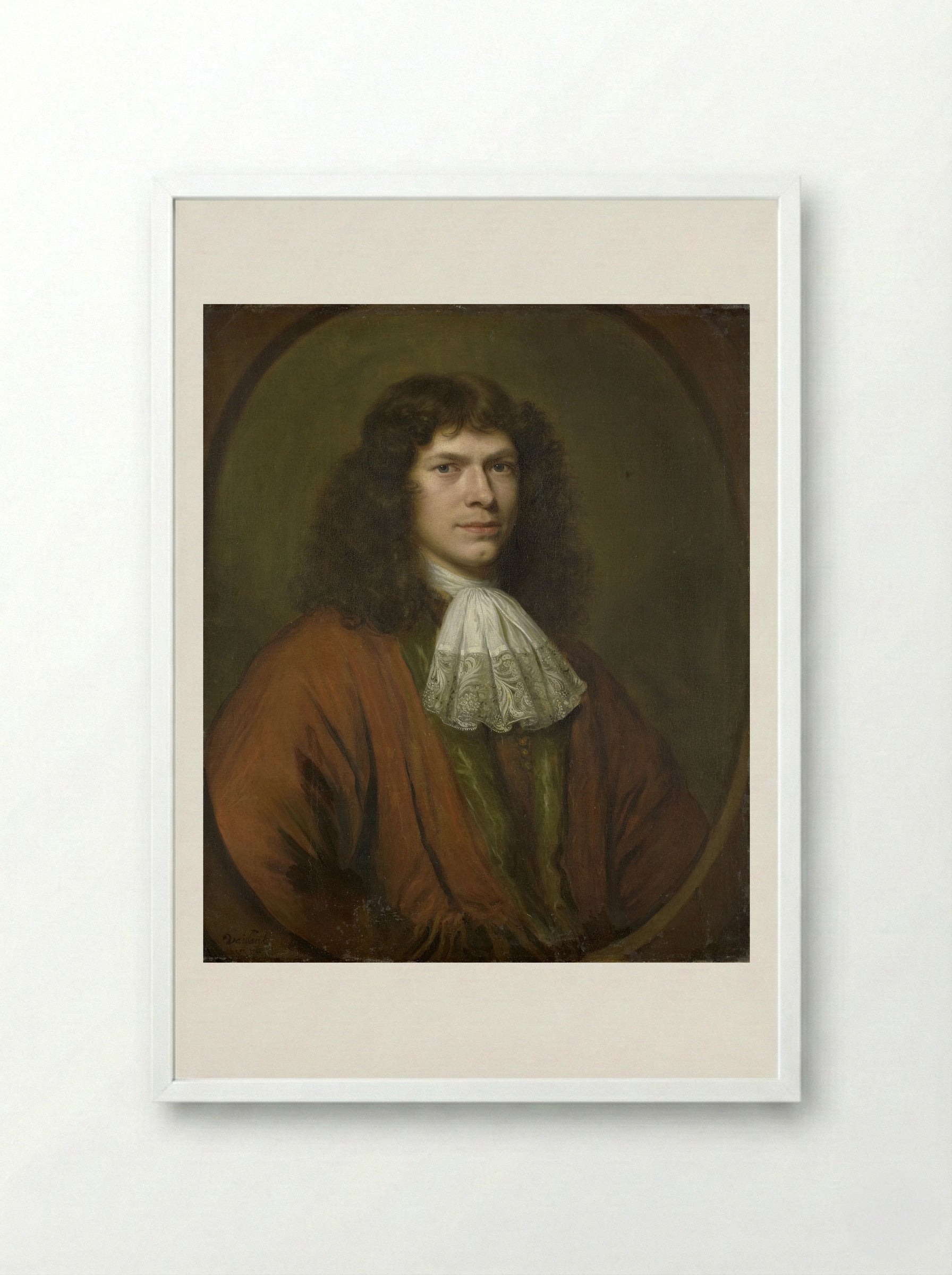 Johannes Parker (1632-95), Schepen en raad van Middelburg - Bernard Vaillant - Framed Print White