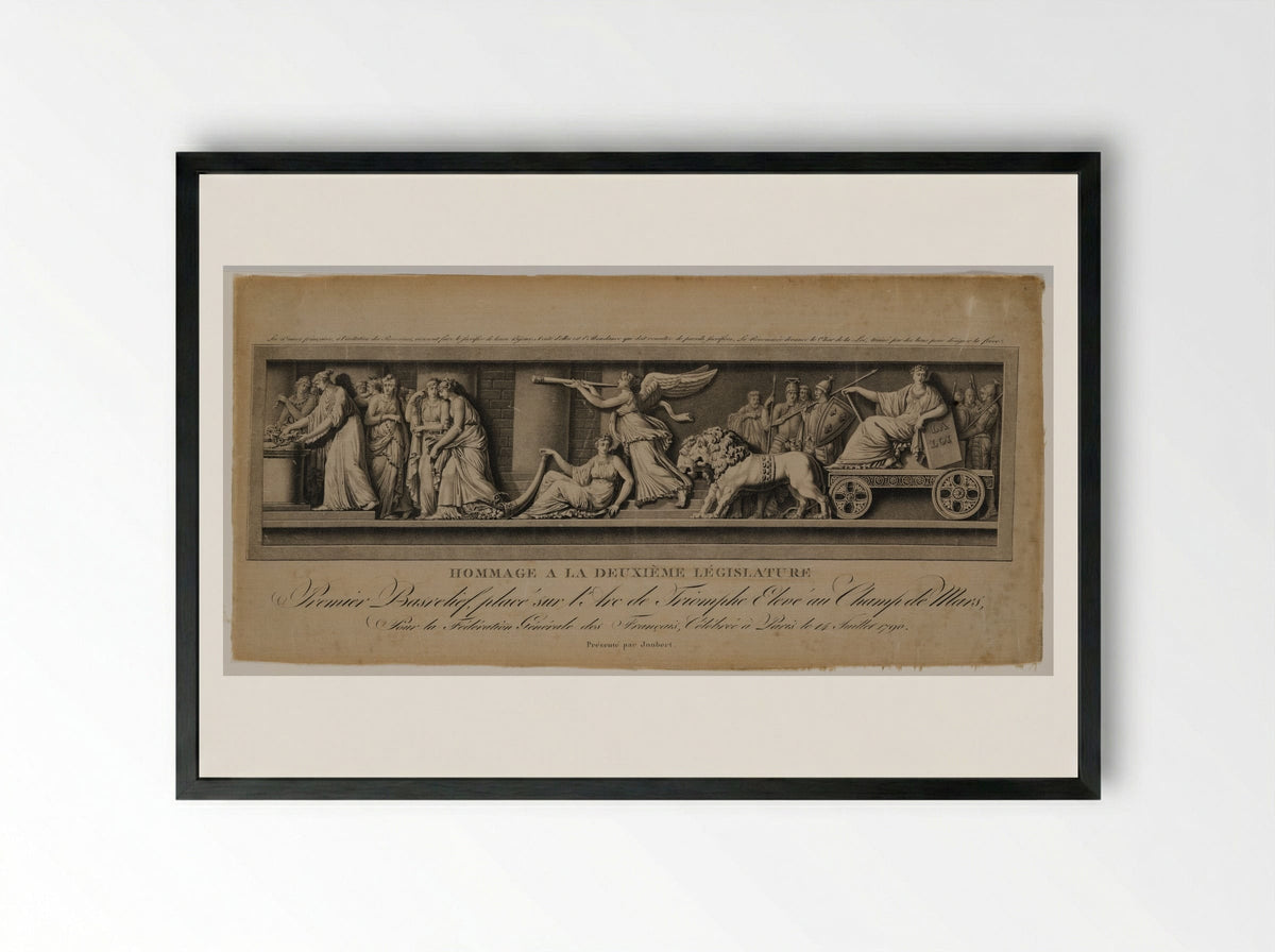 Homage to the Second Legislature - Jean Baptiste Lucien - Framed Print Black