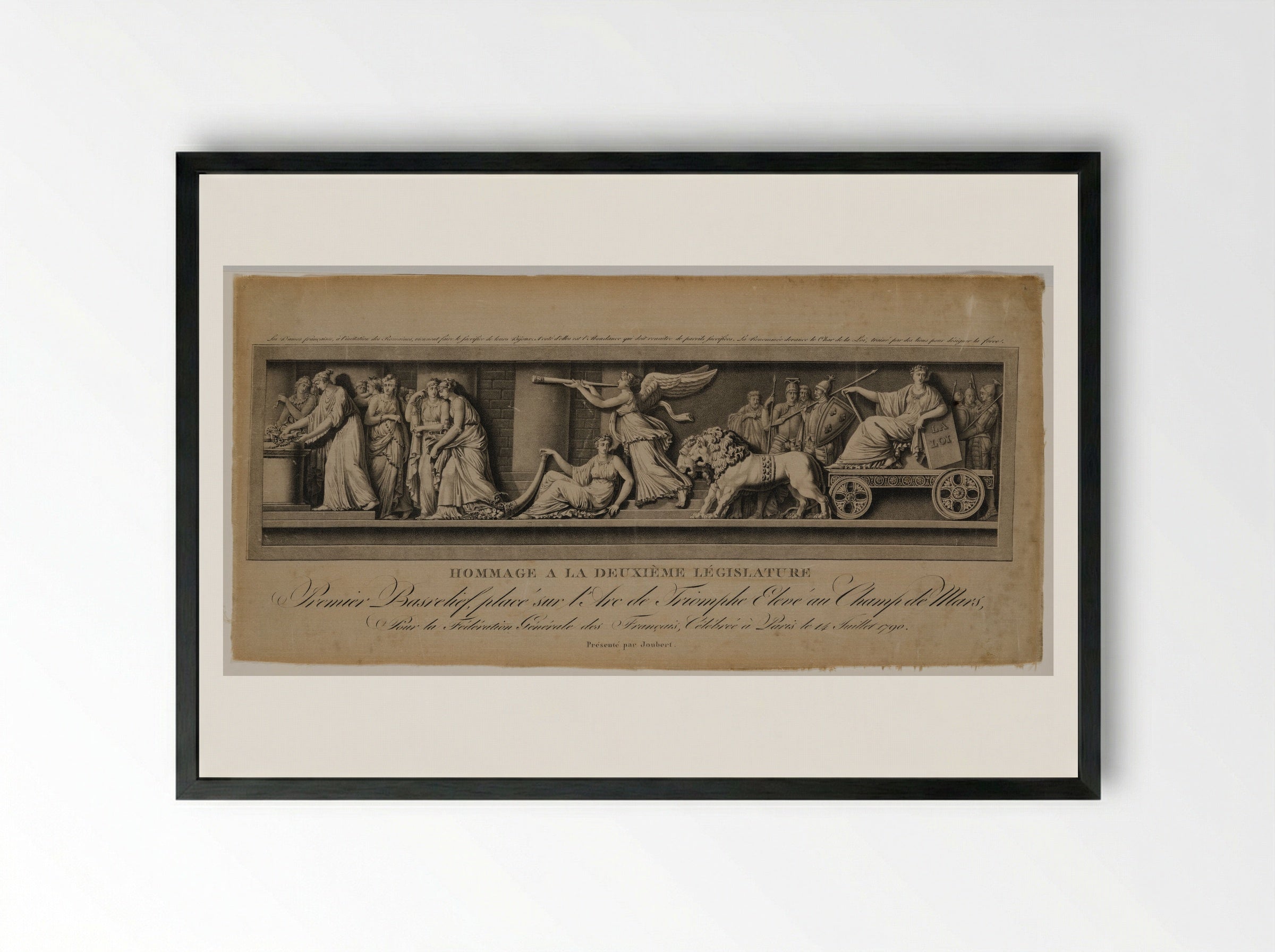 Homage to the Second Legislature - Jean Baptiste Lucien - Framed Print Black