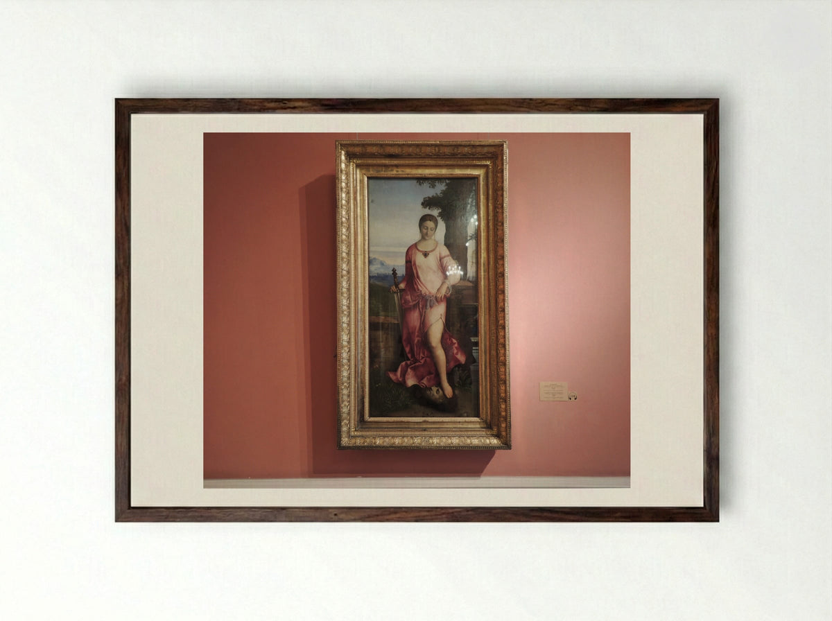 Judith - Giorgione - Framed Print Dark Wood