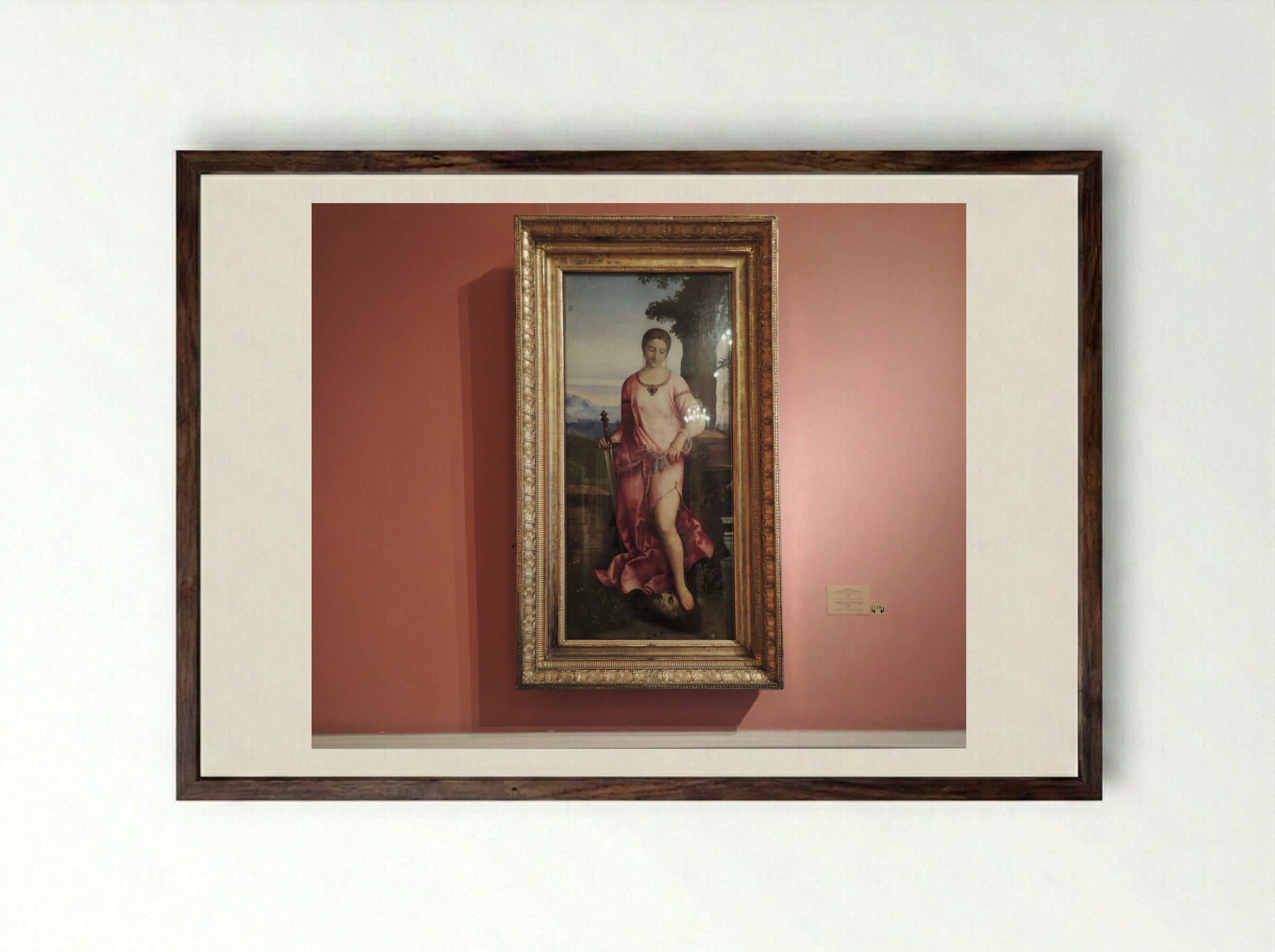 Judith - Giorgione - Framed Print Dark Wood