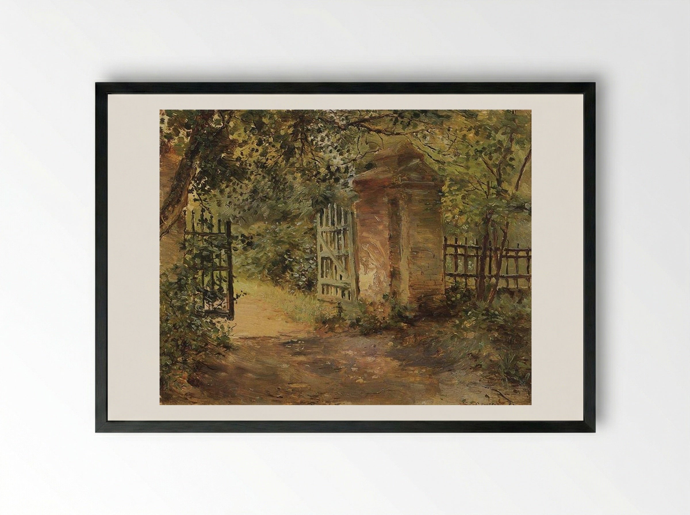 The Road to Sekerin - Konstantin Somov - Framed Print Black