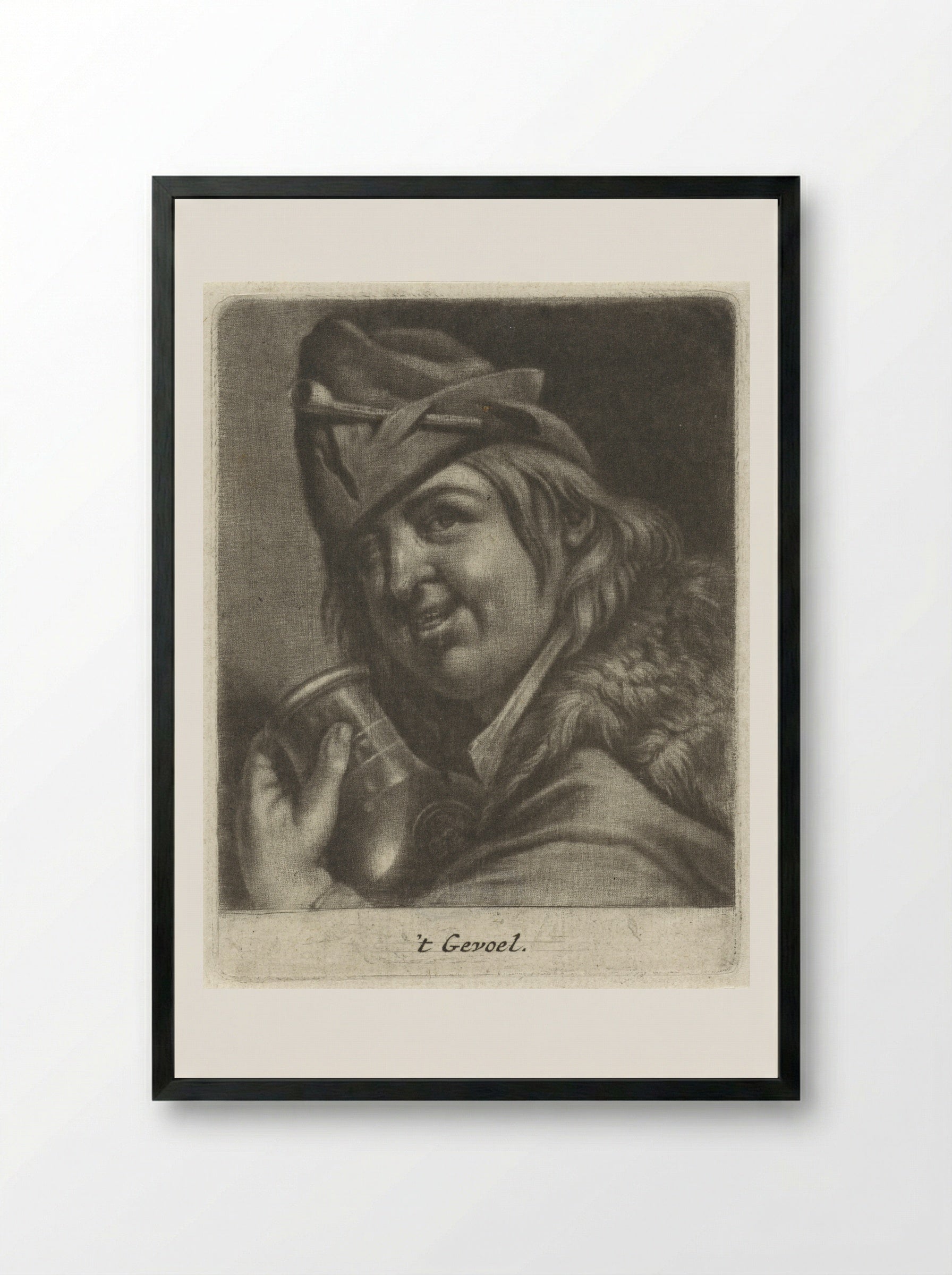 Het Gevoel (Sense of Touch) - Jacob Toorenvliet - Framed Print Black