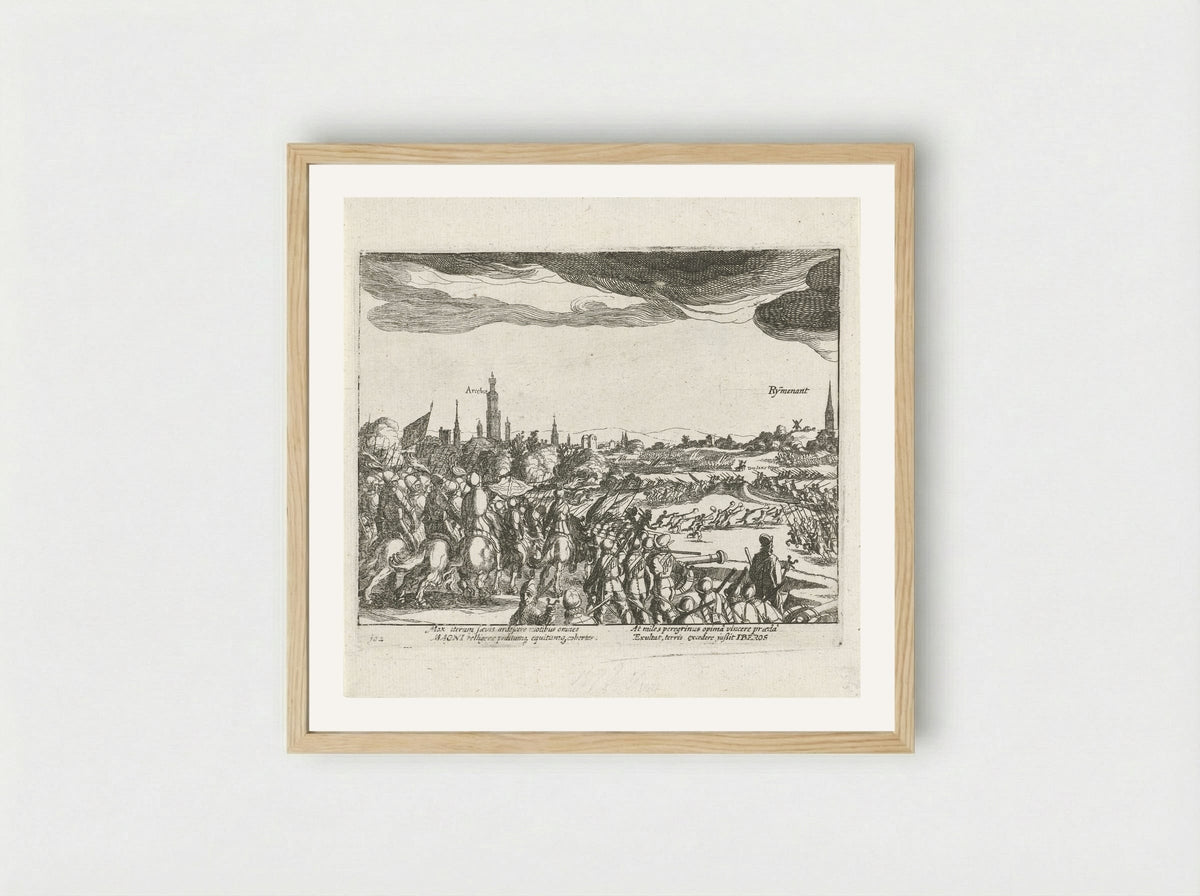Slag bij Rijmenam, 1578 - Simon Frisius - Framed Print Wood