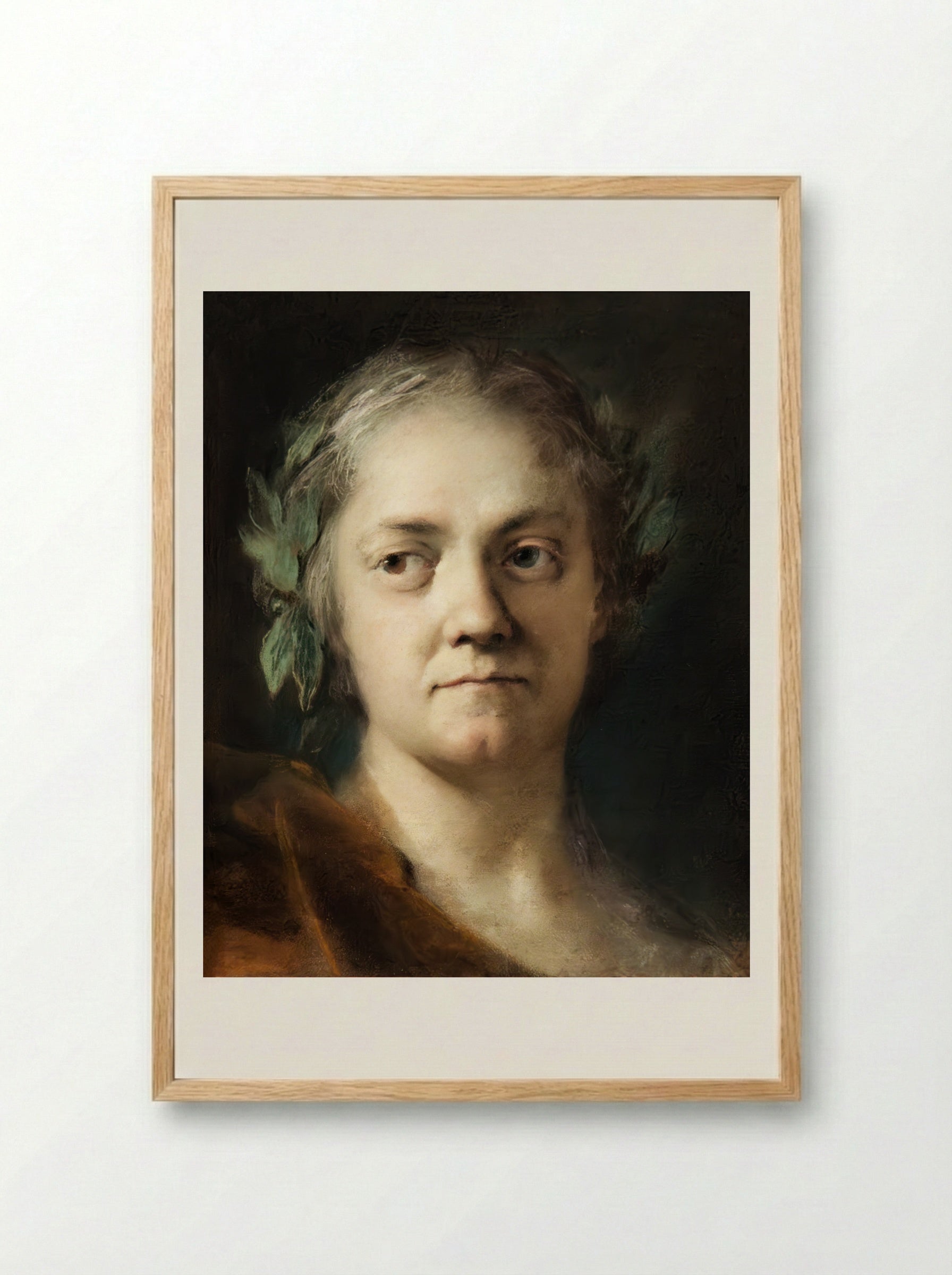 Self-portrait - Rosalba Carriera - Framed Print Wood