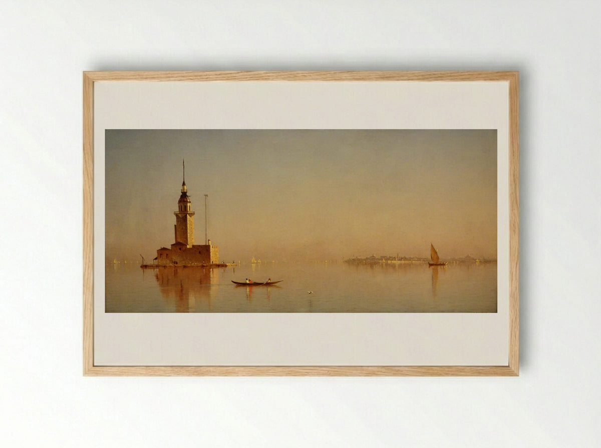 Leander's Tower on the Bosporus - Sanford Robinson Gifford - Framed Print Wood