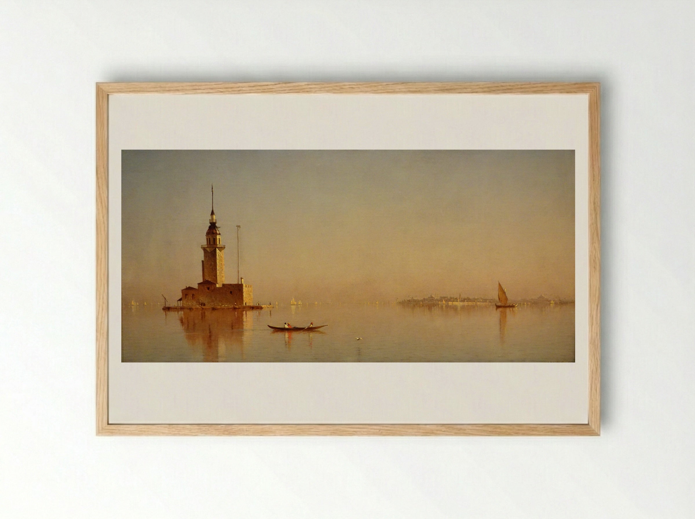 Leander's Tower on the Bosporus - Sanford Robinson Gifford - Framed Print Wood