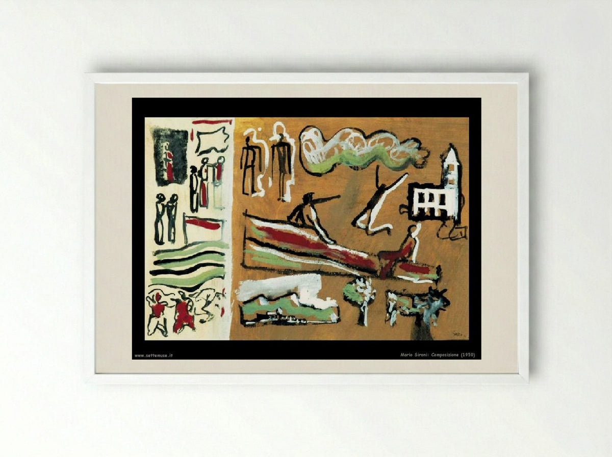 Composition - Mario Sironi - Framed Print White